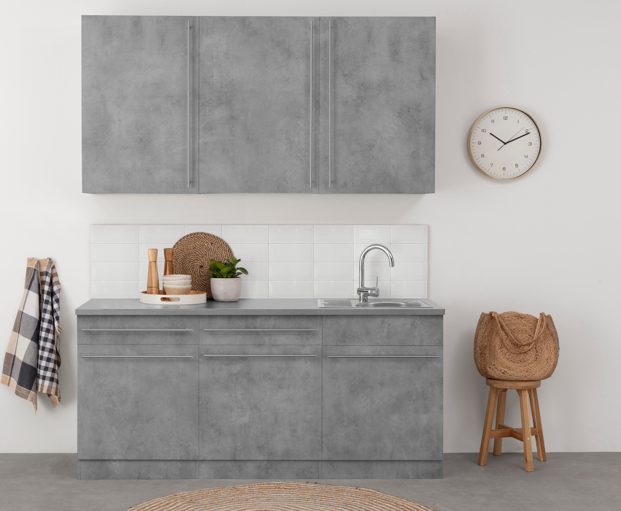 wiho Küchen Küche »Chicago« inklusive Spüle, Breite 180 cm