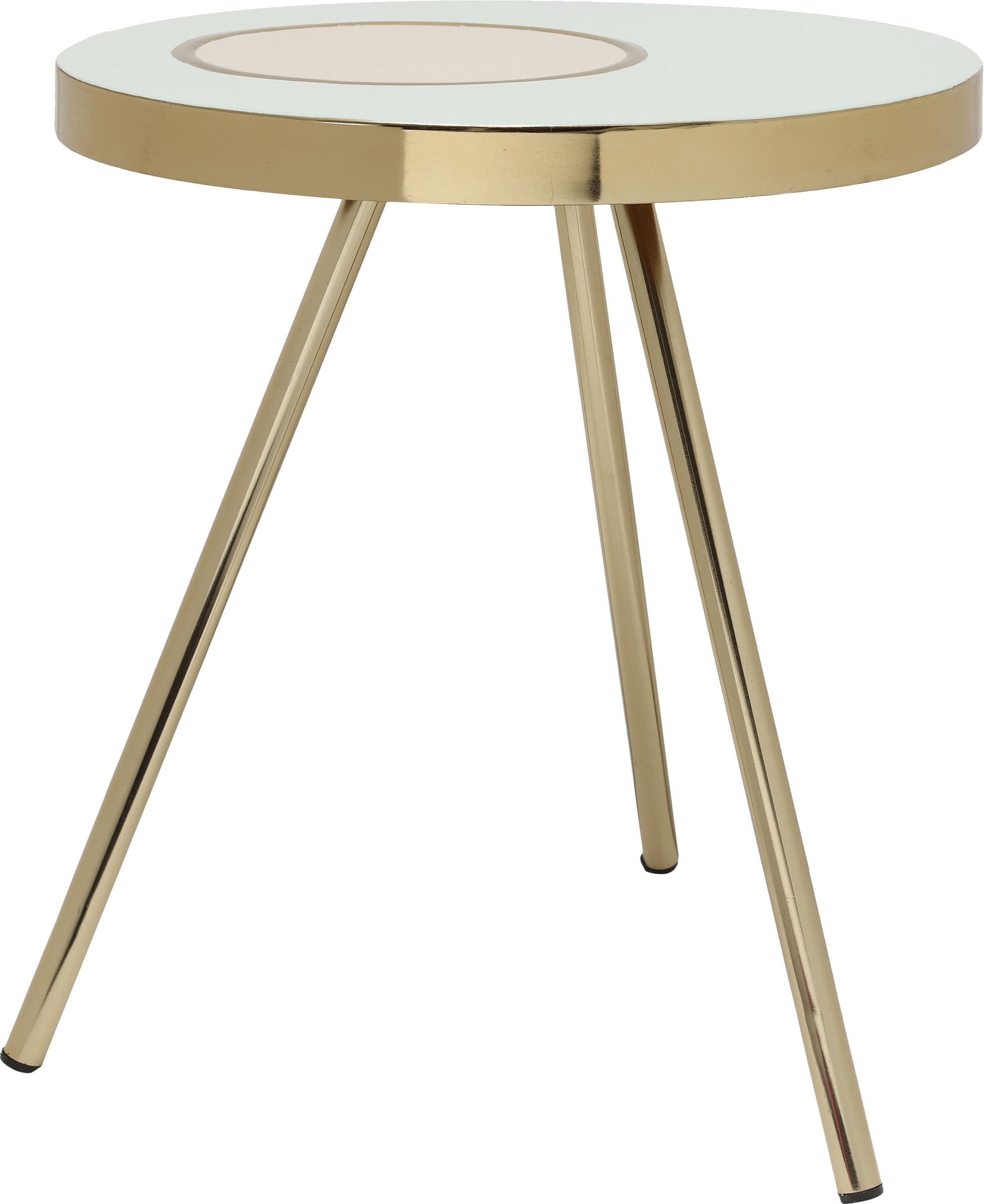 Kayoom Table d'appoint »Morrison 2025, Beistelltisch aus Eisen« 1 cuis tlg. Handarbeit, lackierter Tisch mit Metalleffekten, auf 3-Beinen