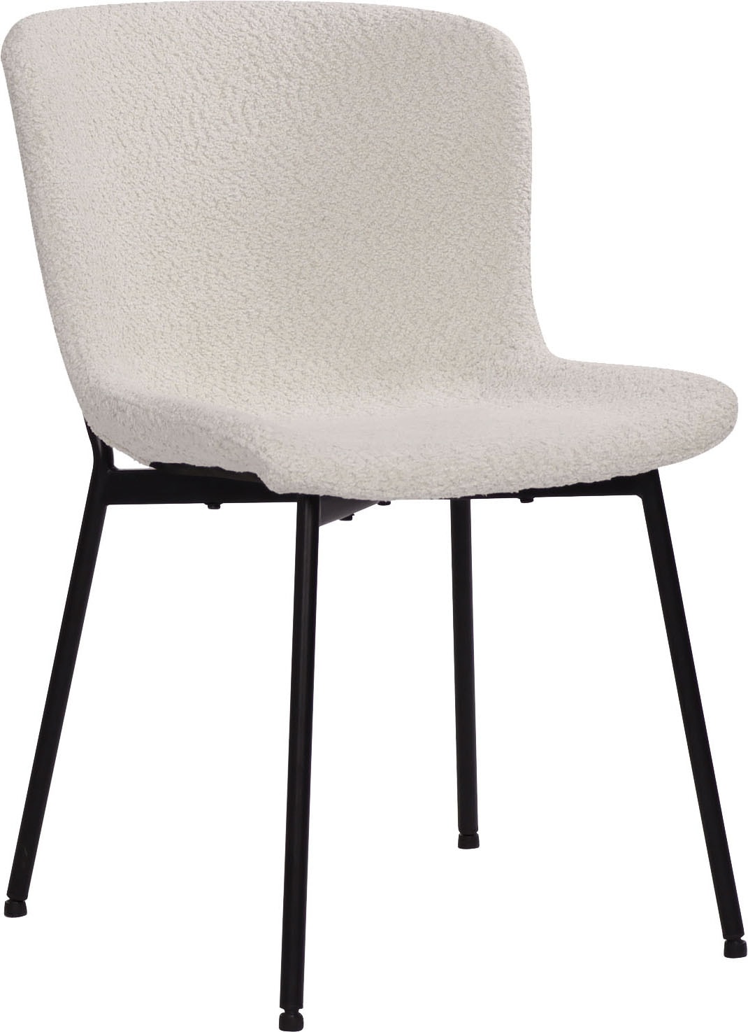 SIT Chaise à 4 pieds »Manila 2er-Set Bouclé Esszimmerstühle mit Metallgestell skandinavisch« (Ensemble) 2 cuisRevêtement bouclé Öko-Tex & pieds en métal noirs style scandinave