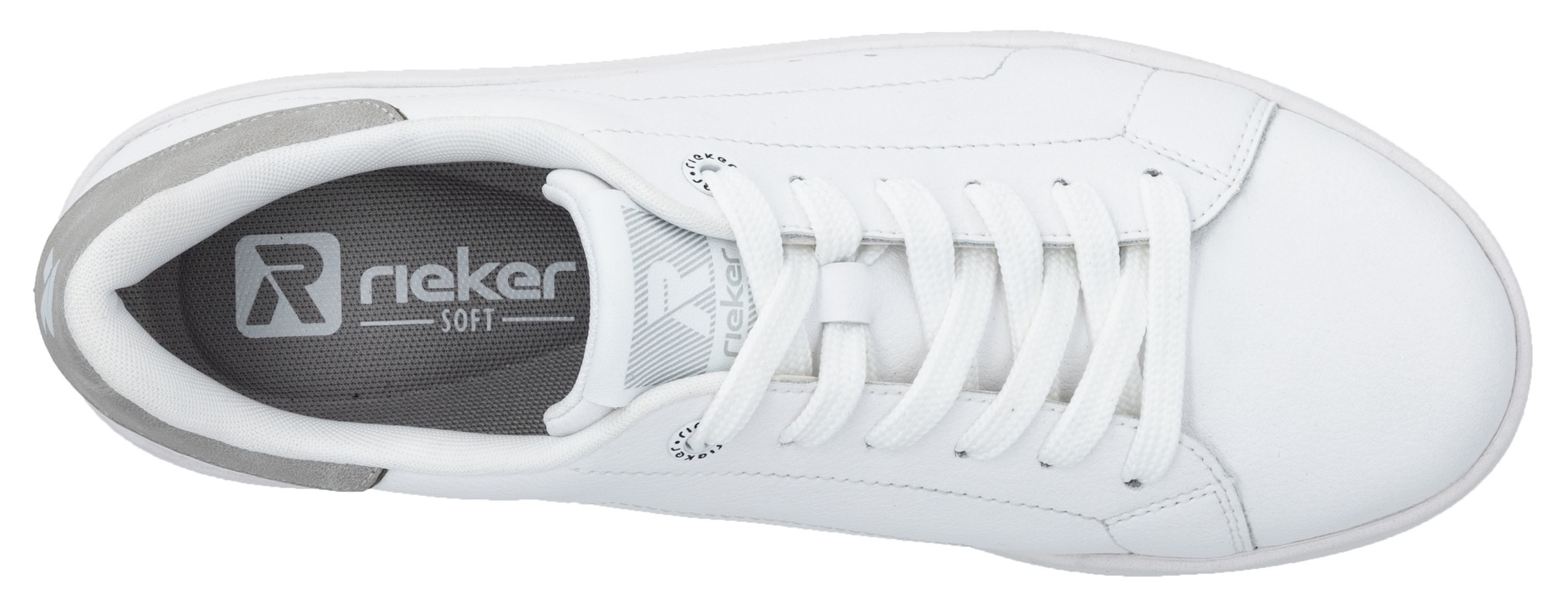 RIEKER Sport Sneaker  in monochromer Optik, Freizeitschuh, Halbschuh, Schnürschuh