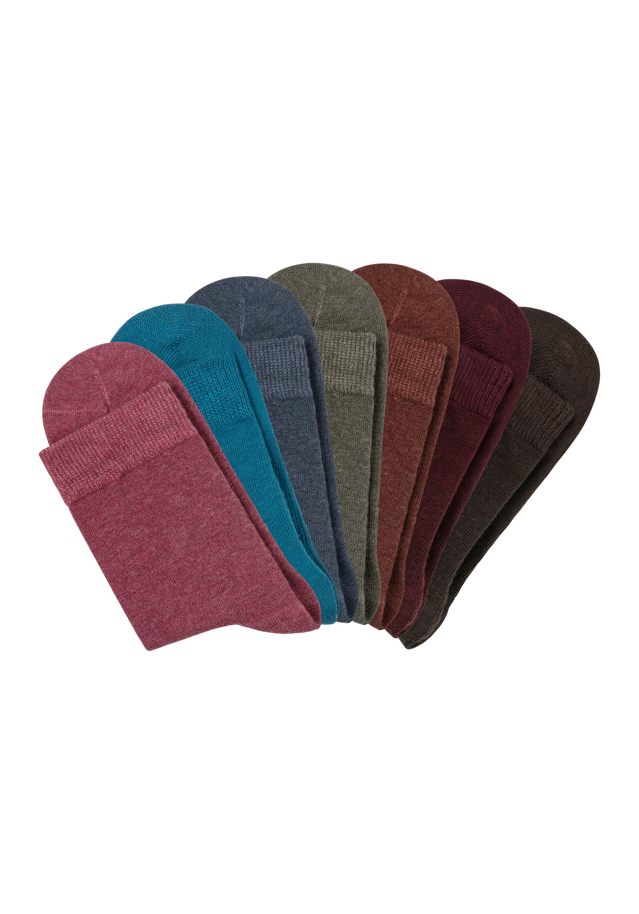 LASCANA Chaussettes basiques Paquet, 7 cuis tlg. en couleurs mélangées vives