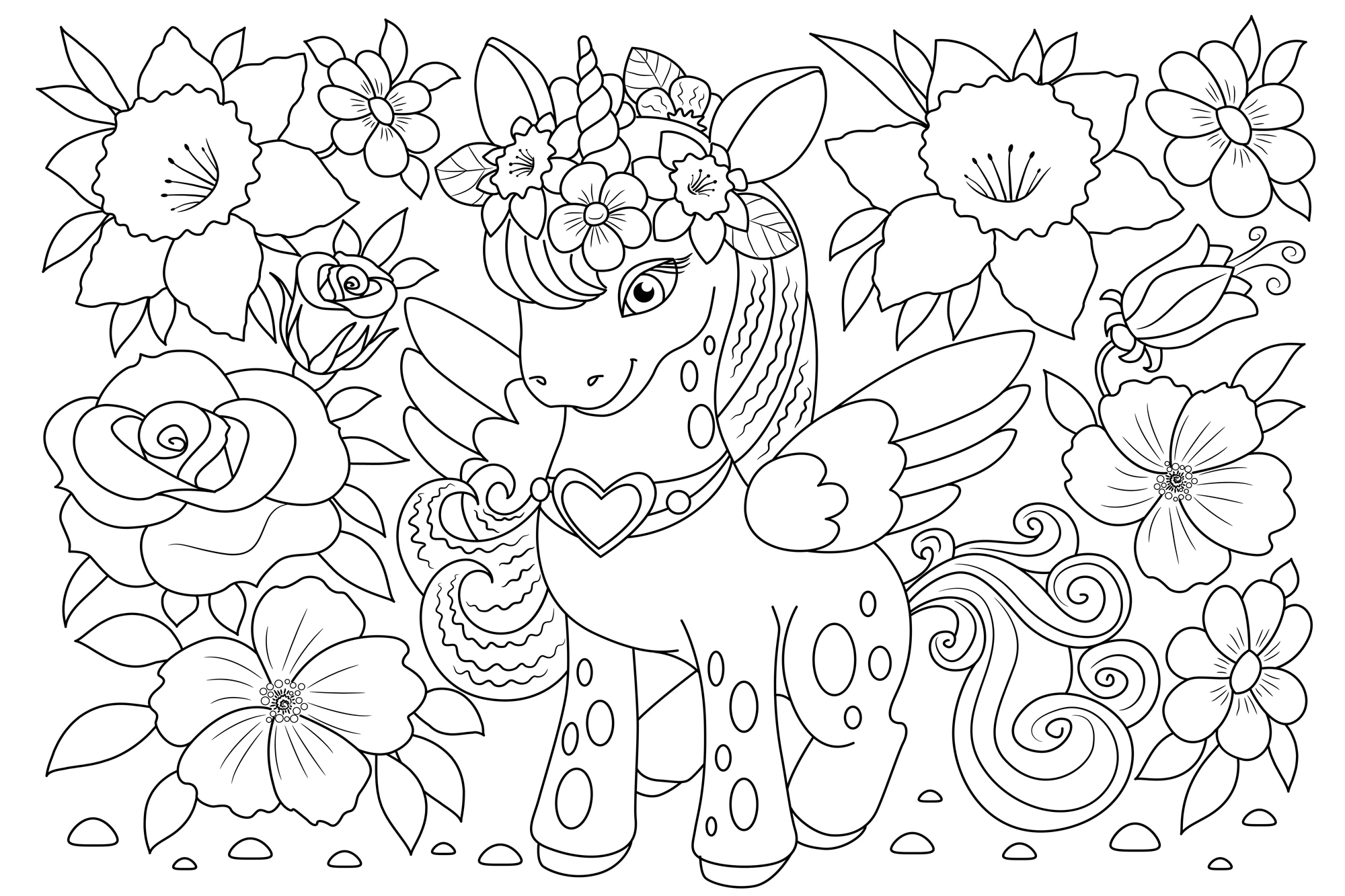 queence Image »Einhorn und Blumen« Contes de fées | Fantaisie classique | Feuilles | Fille | Fleurs | Images de contes de fées | Images de feuilles | Images de fleurs | Licorne | Personnages 1 cuis tlg. tableau mural DIY en Dibond