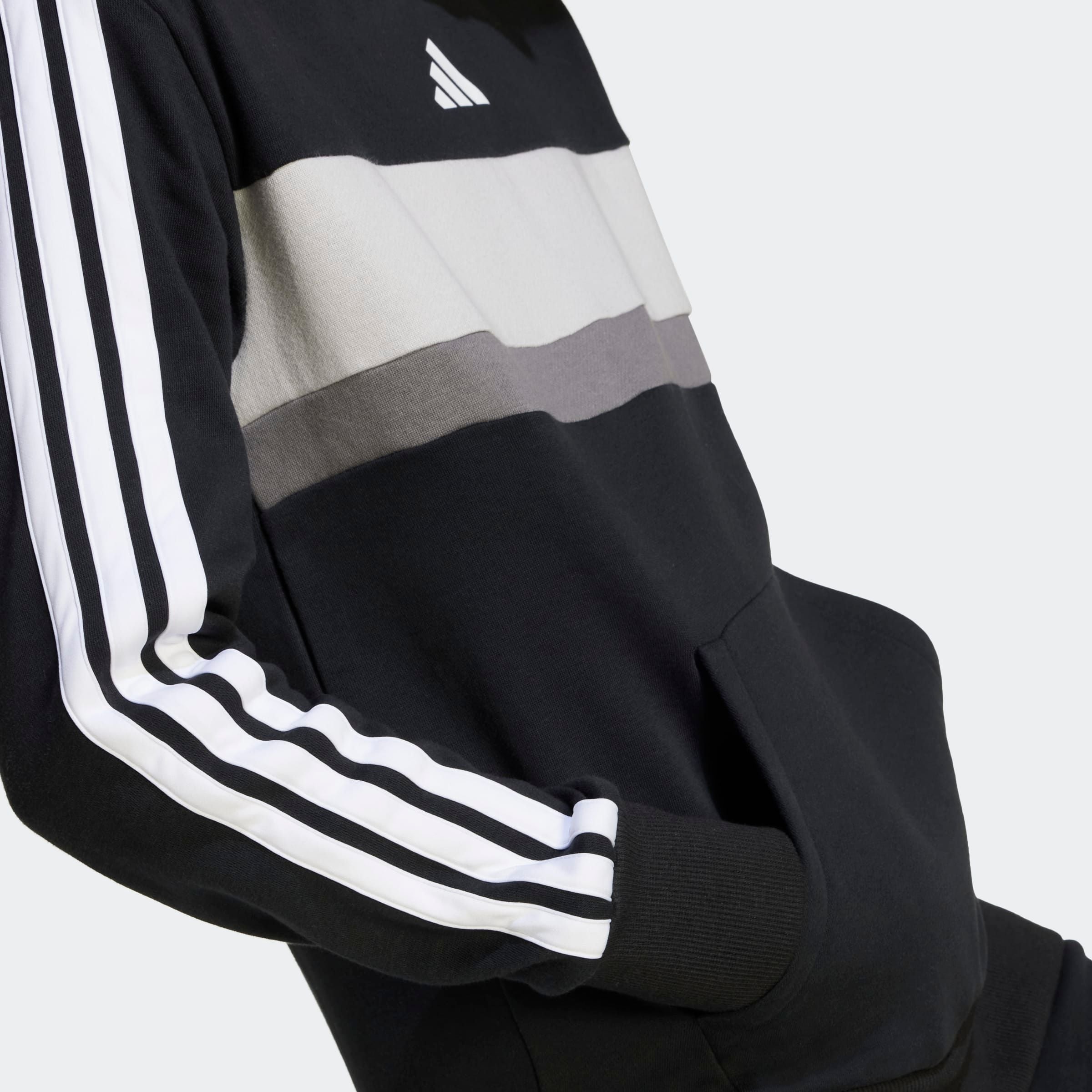 adidas Sportswear Sweat à capuche »SEASONAL ESSENTIALS TIBERIO 3-STREIFEN KIDS HOODIE«, col rond, sans fermeture, longueur normale
