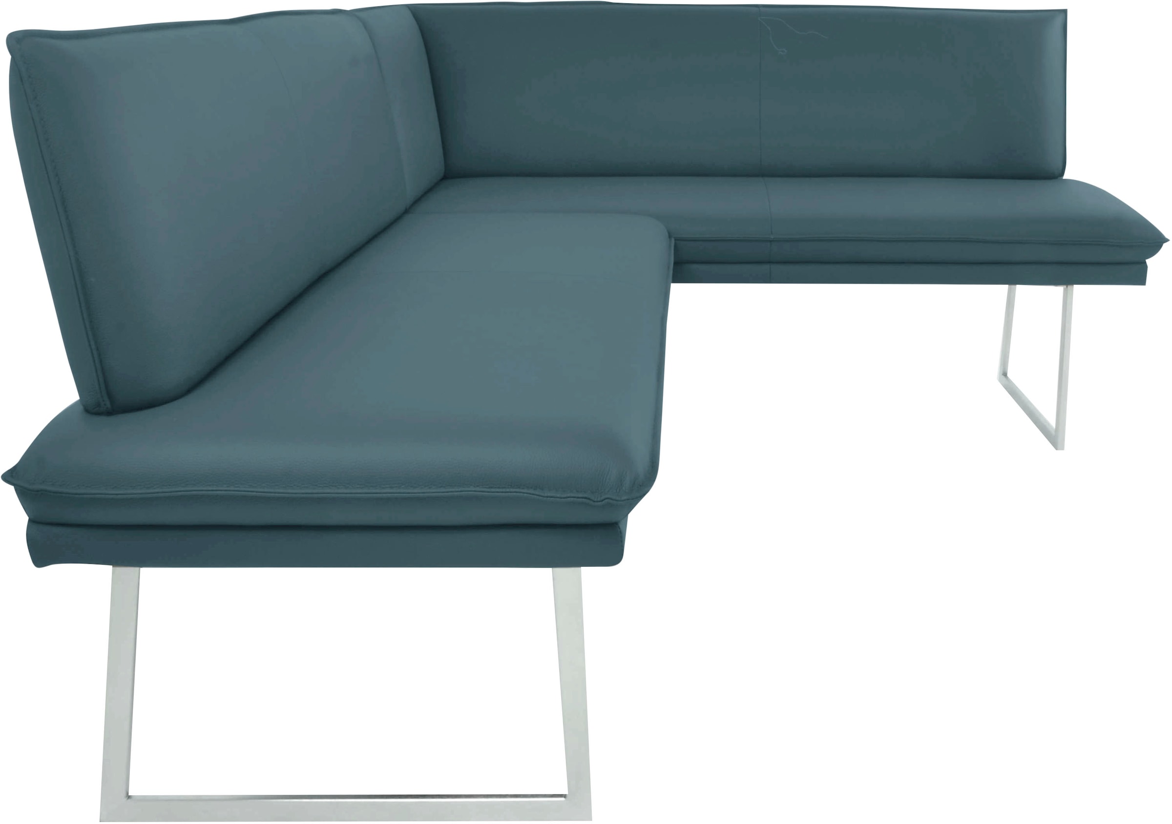 K+W Komfort & Wohnen Banc d'angle avec couture sellier et patin étroit, jambe longue droite ou gauche