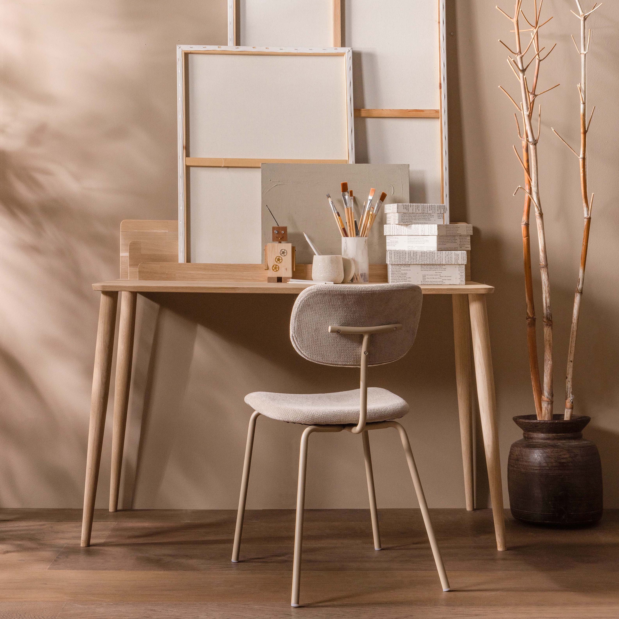 WOOOD Esszimmerstuhl »Link mit Ella-Chenillebezug und Metallgestell B 44 x T 52 x H 78 cm« (Set) 2 Stk.(Set, 2 St) Tragkraft 90 kg, stapelbar, Sehr hohe Verschleissfestigkeit