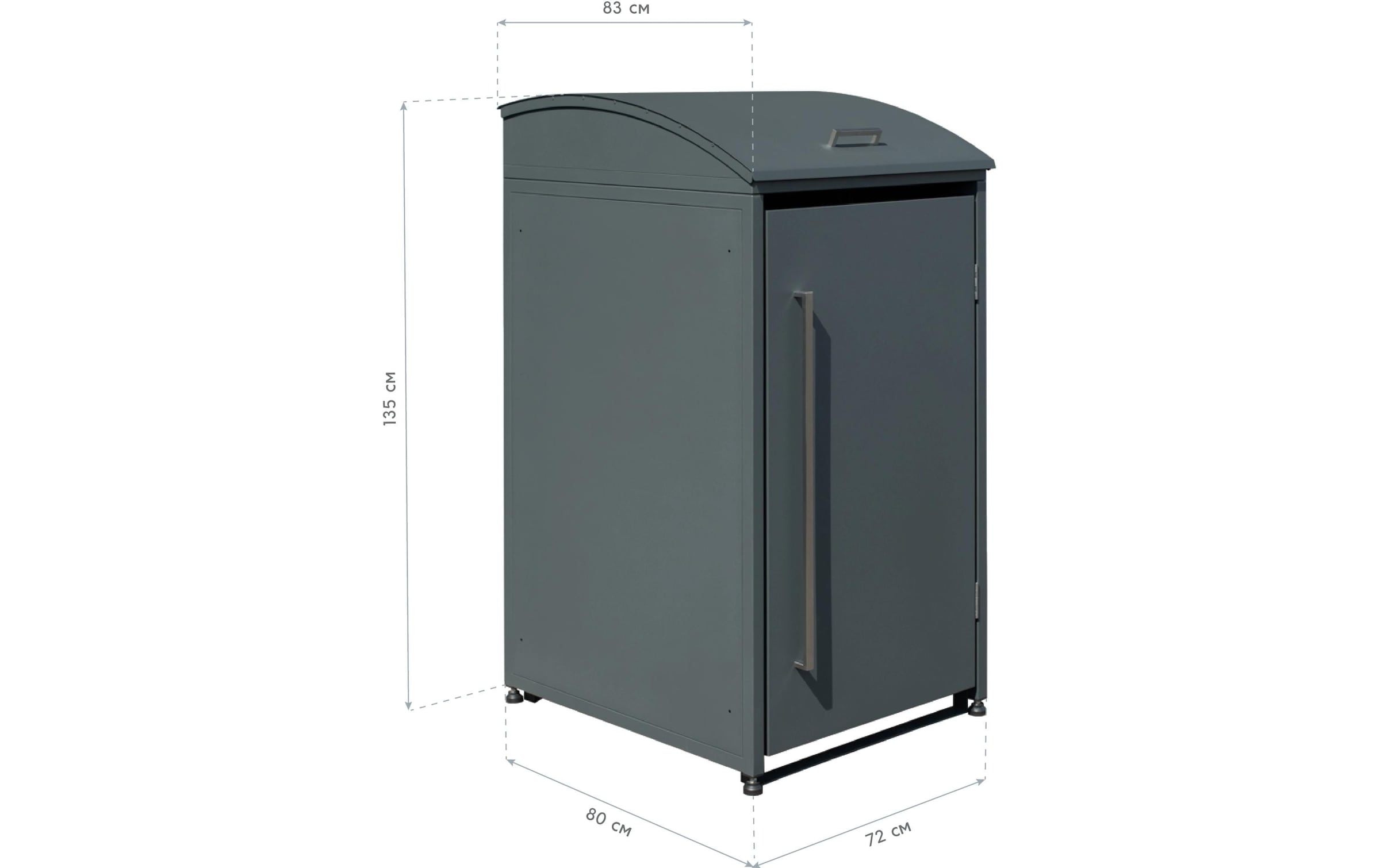 WESTMANN Mülltonnenbox »Moderna 1« Platz für 1 Mülltonne 240 L, BxHxT: 72x83x135 cm