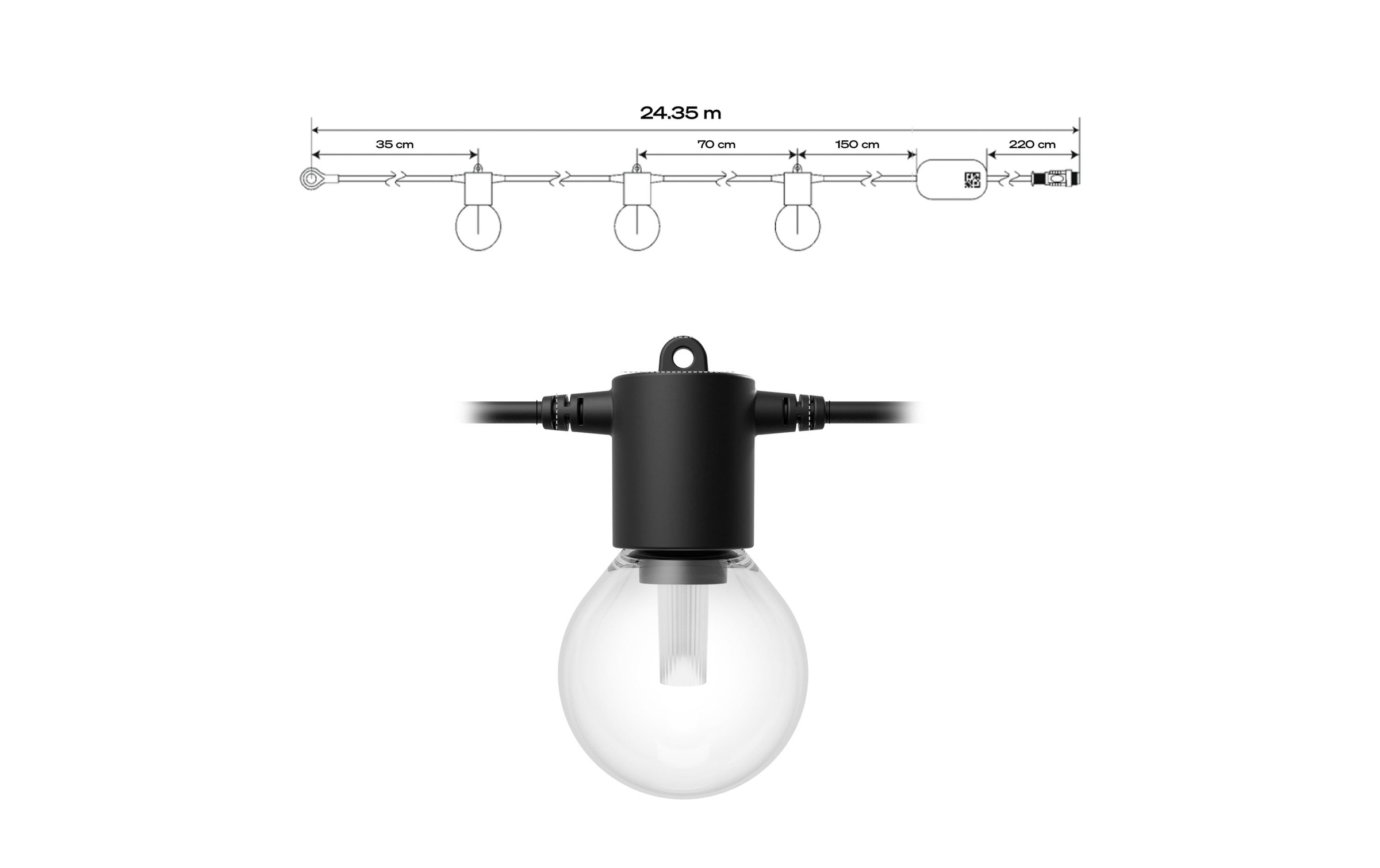   Guirlande lumineuse LED »Festavia Globe Outdoor Erweiterung 21 m«