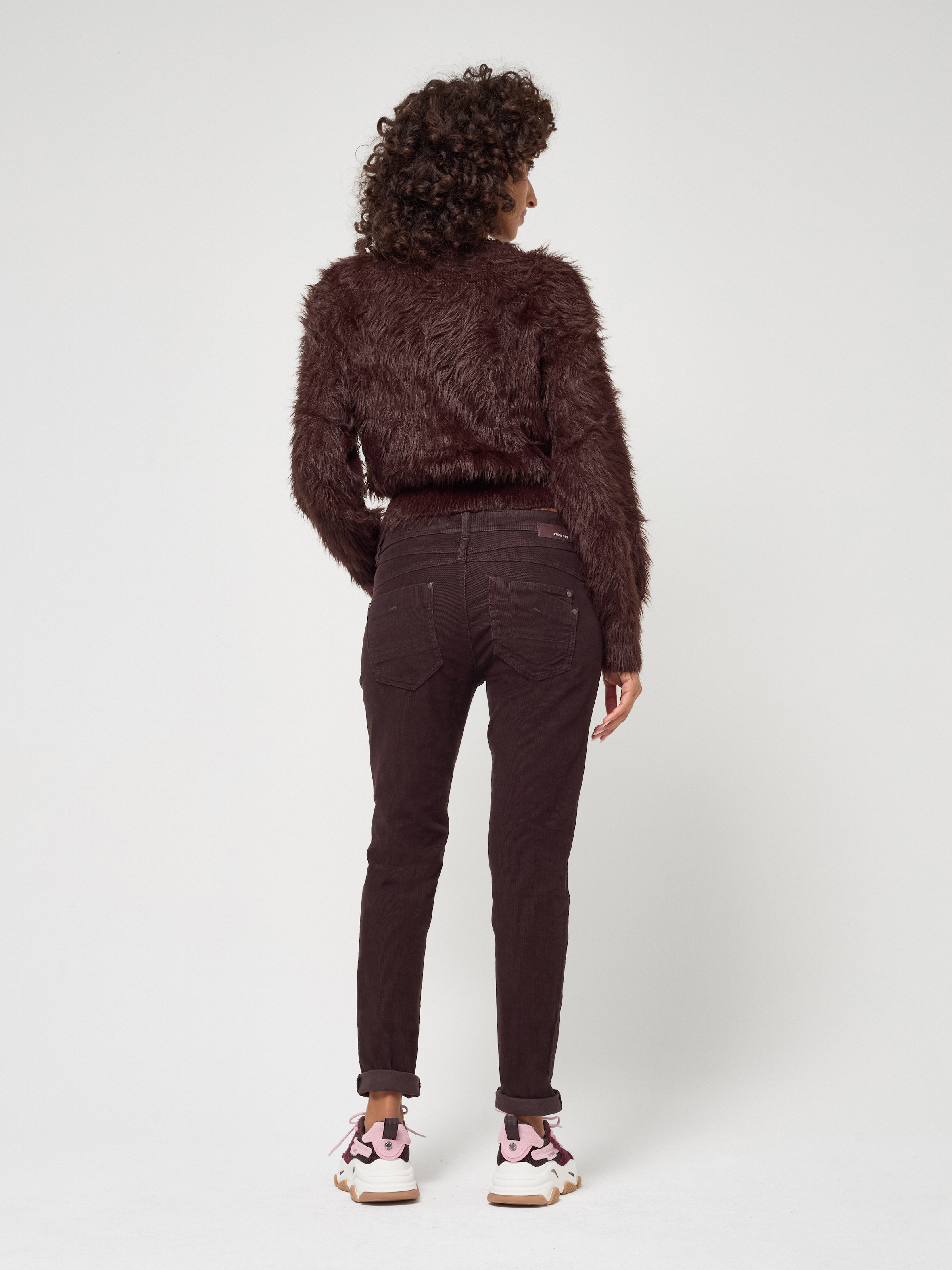 GANG Pantalon en velours côtelé »94AMELIE«  avec double empiècement, coupe décontractée,
