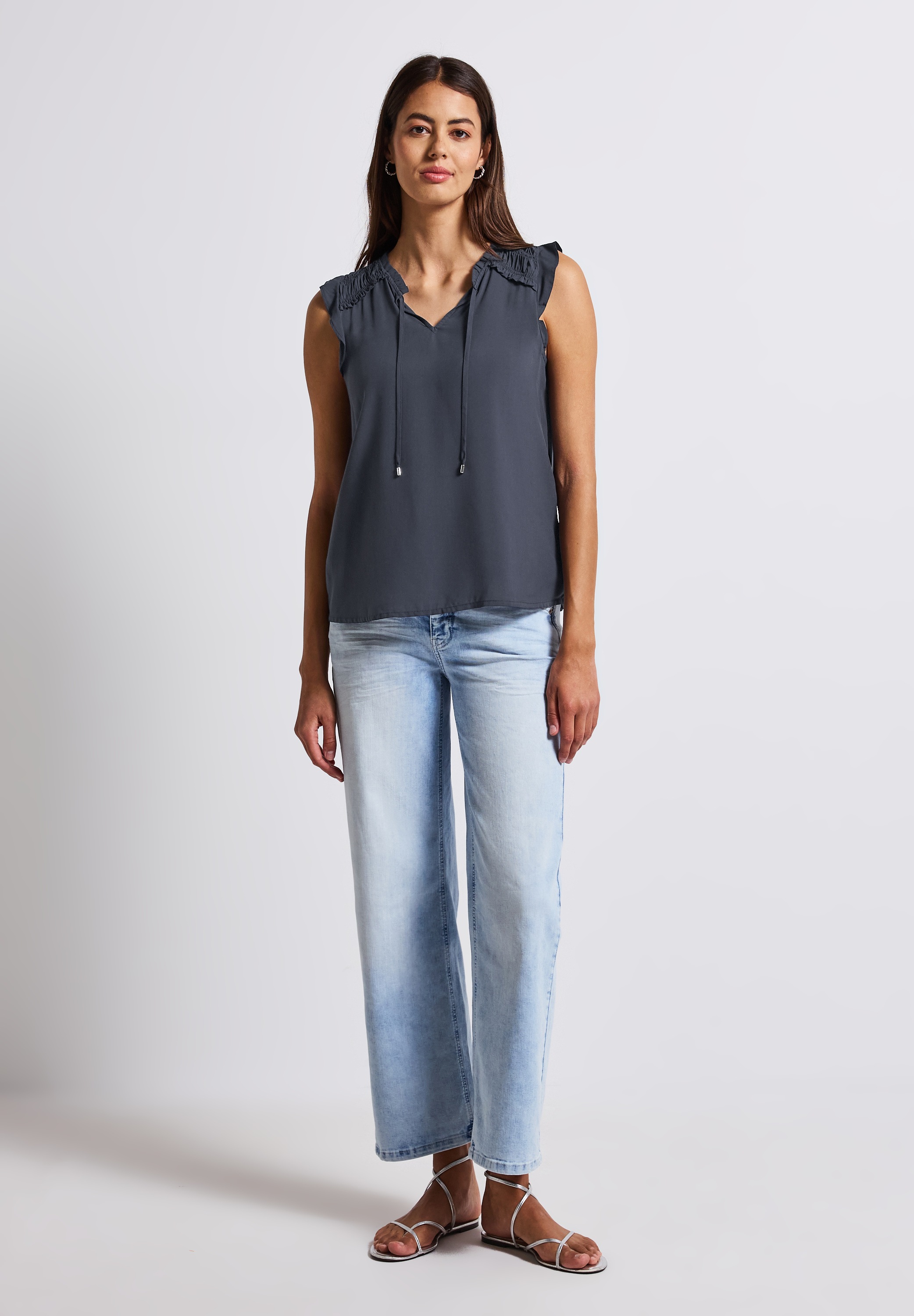 STREET ONE Top chemisier , mit Rüschendetails am Armansatz
