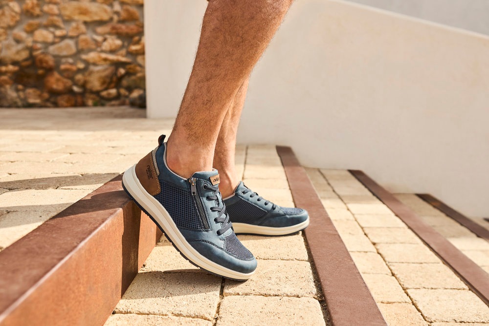 Rieker Sneakers  , chaussure basse, chaussure de loisir, chaussure à lacets avec fermeture éclair latérale