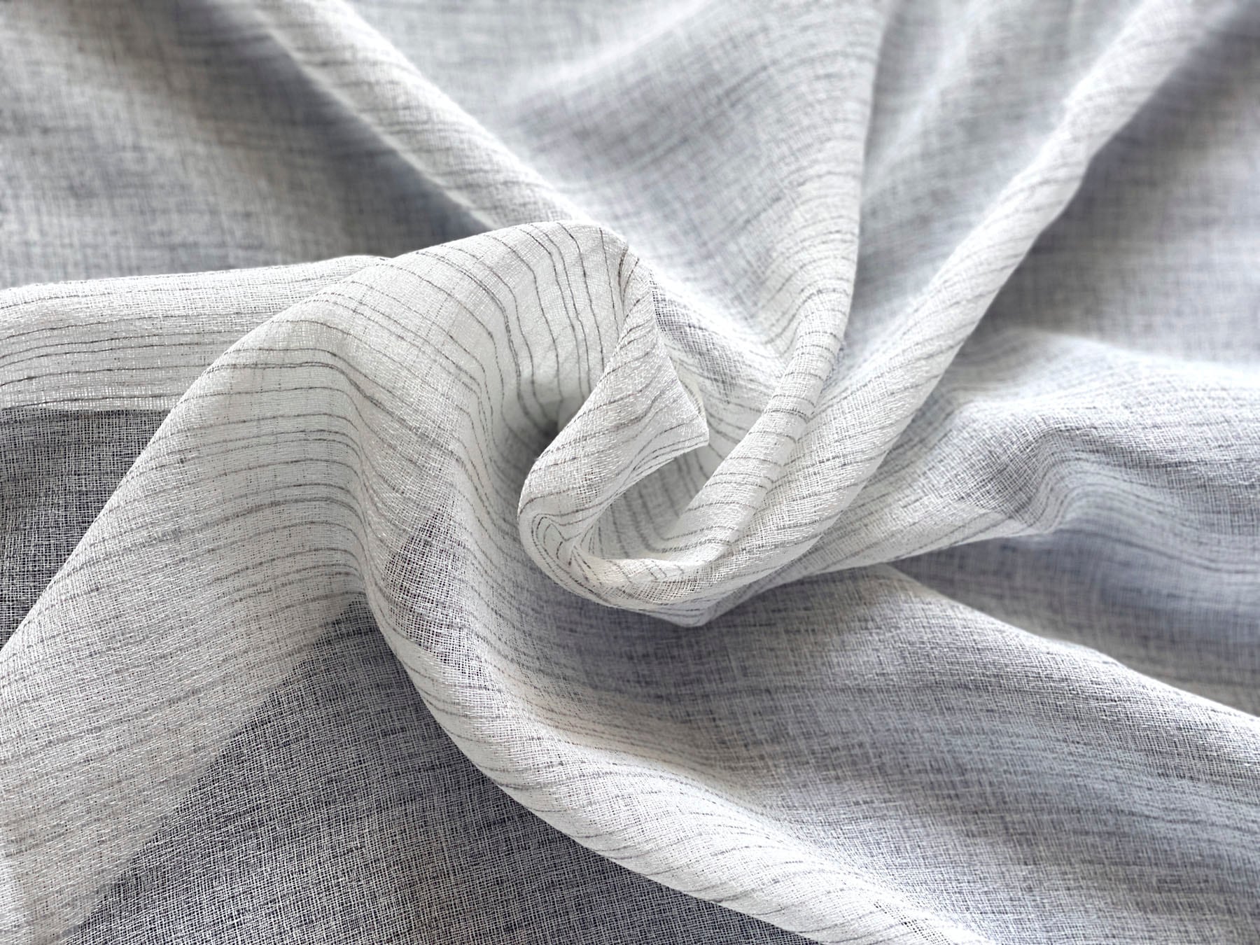 Weckbrodt Rideau »Natural Chic« Œillet 1 cuis tlg. Leinen-Optik, Webstreifen, halbtransparent, Gardine, Store