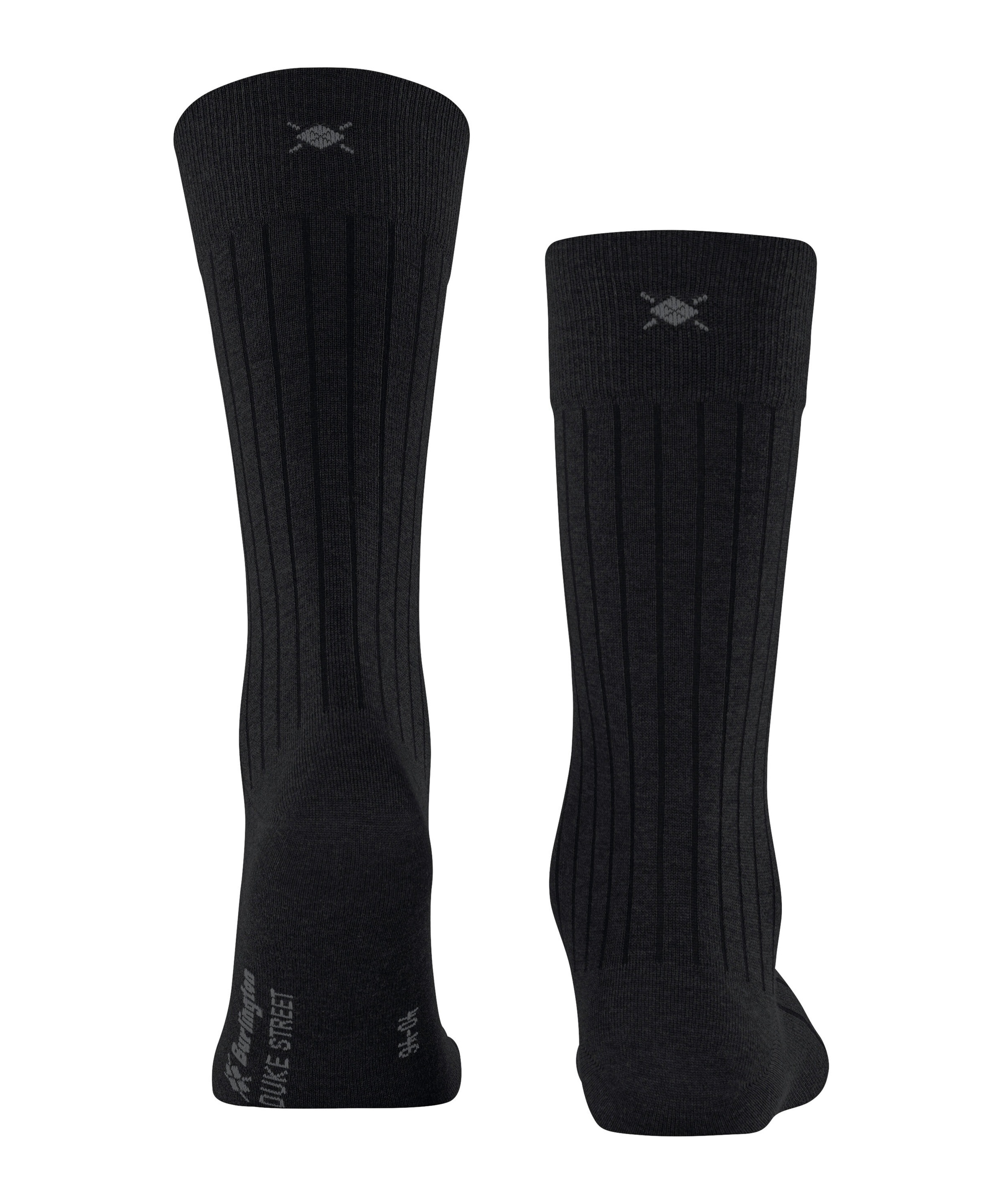 Burlington Chaussettes »Duke Street« Taille unique 40-46, structure côtelée, mélange coton