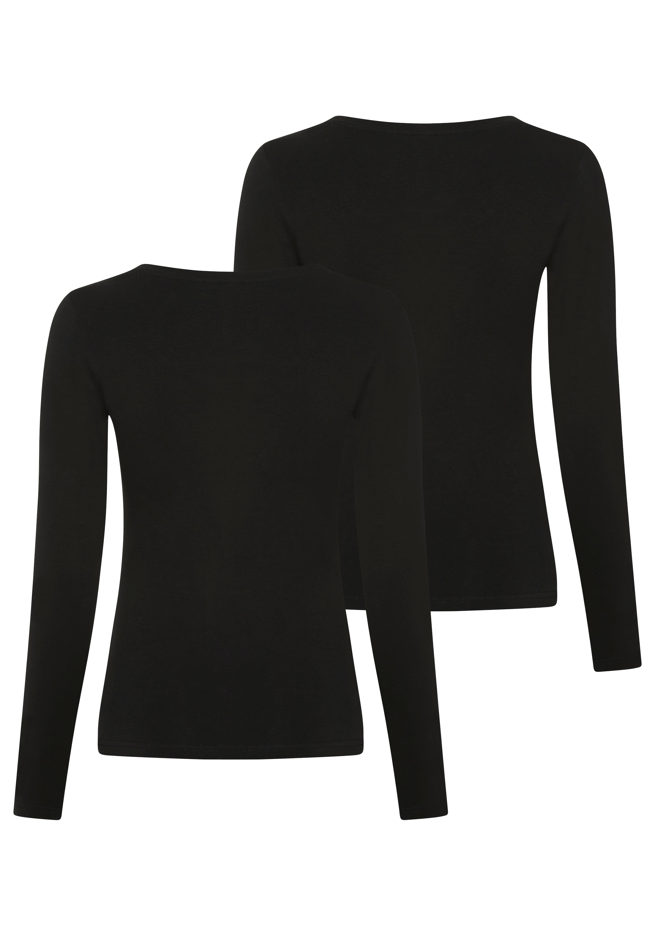 YSABEL MORA T-shirt à manches longues 2er Pack,  Rundhals-Ausschnitt, weich, Baumwollmix, elastisch