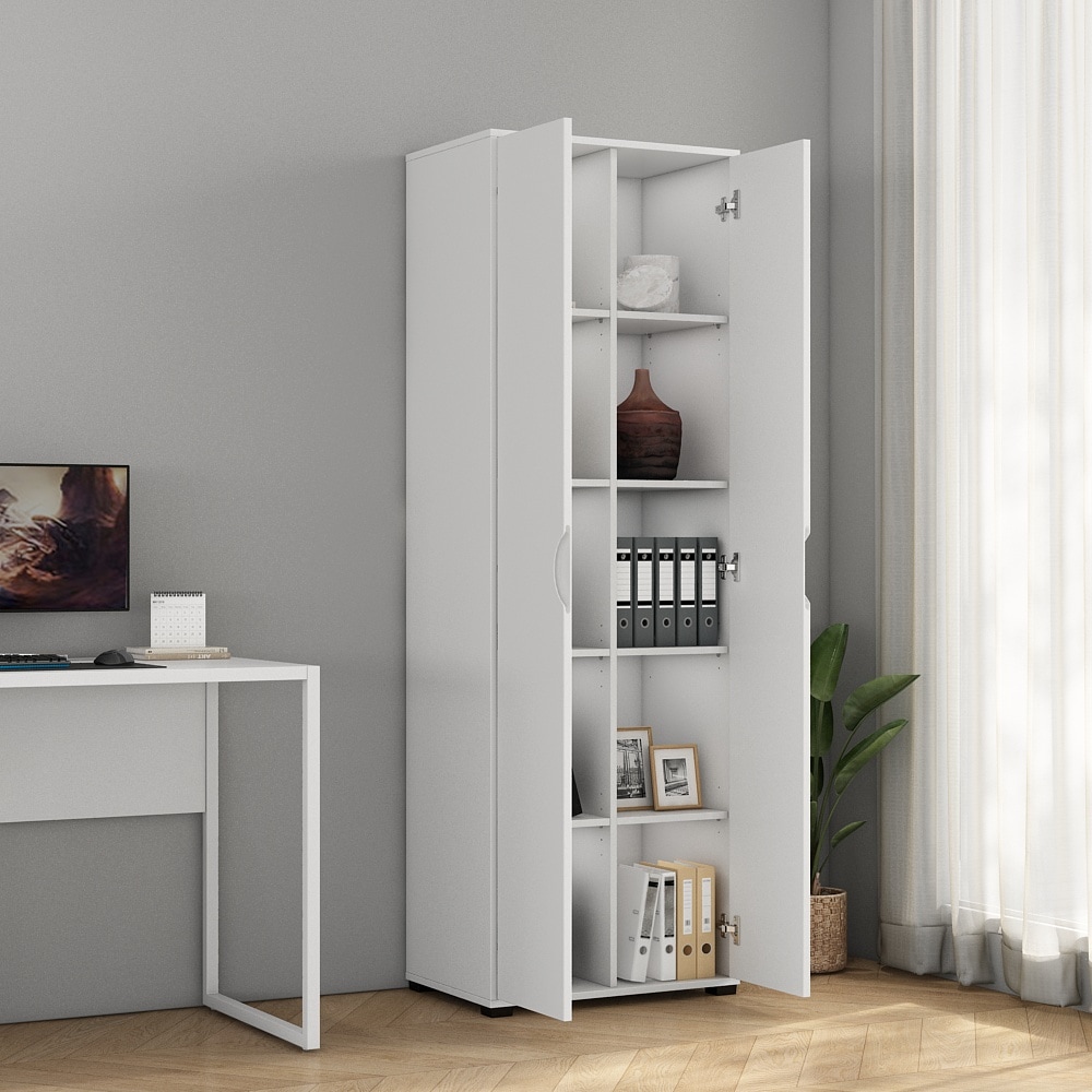 GOODproduct Armoire de classement »ALENNA-AS2T« Ensemble,  armoire polyvalente, design moderne, hauteur 180 cm