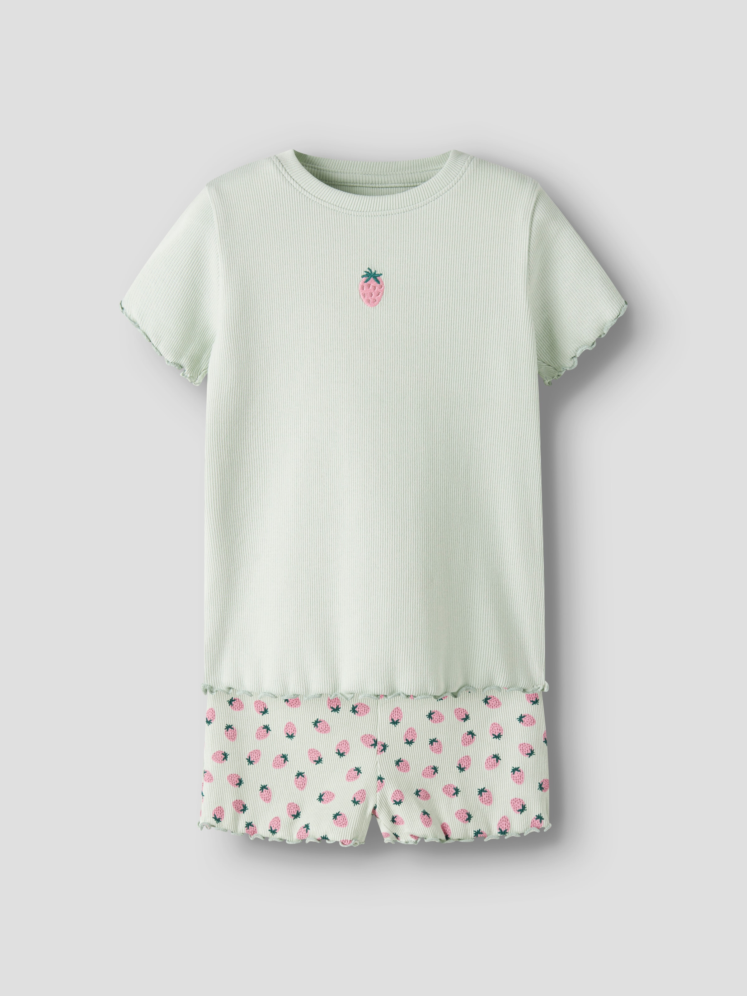 Name It T-shirt »NMFVIVEMMA SS SET« Ensemble, T-shirt et short, 2 mélange coton, coupe régulière