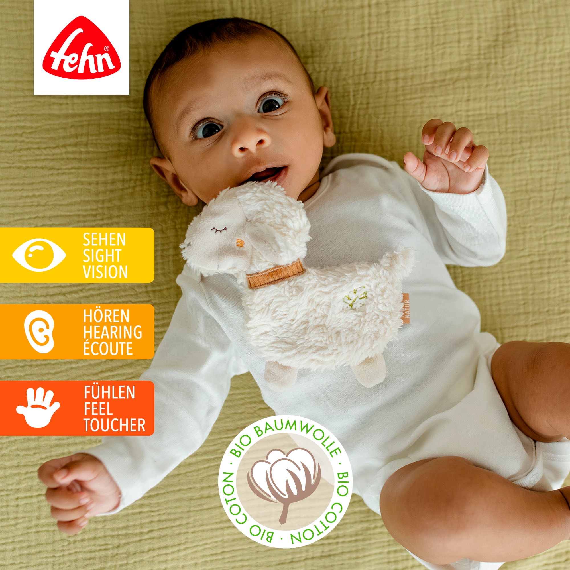 Fehn Greifspielzeug »fehnNATUR, Knister-Schaf«