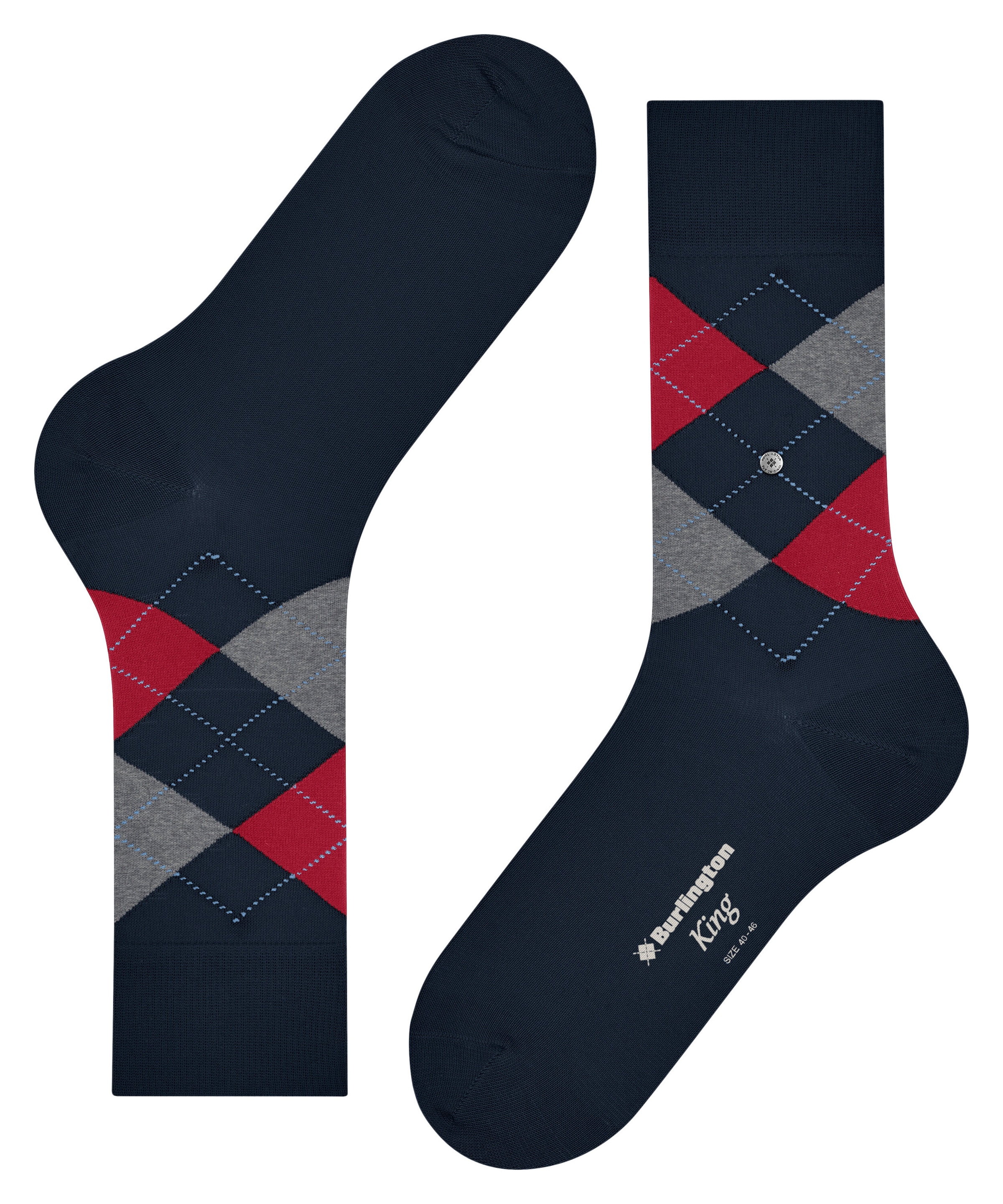 Burlington Socken »King« Einheitsgrösse 40-46, Argyle-Muster, Burlington-Clip