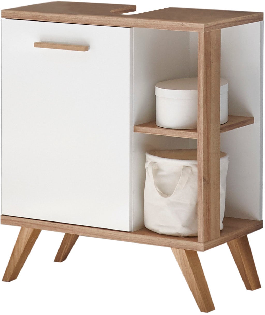 Saphir Ensemble de meubles de salle de bain »Quickset 4-teilig, Waschbeckenunterschrank mit LED-Spiegel« 5 cuis tlg.