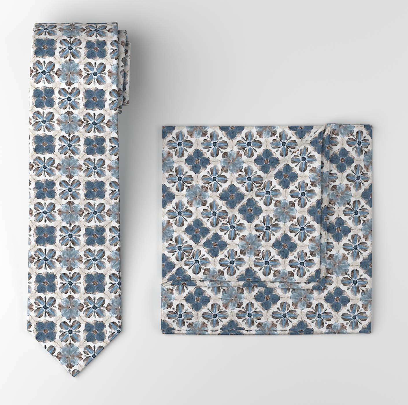 OLYMP Krawatte Set, 2 Stk. Set mit Einstecktuch