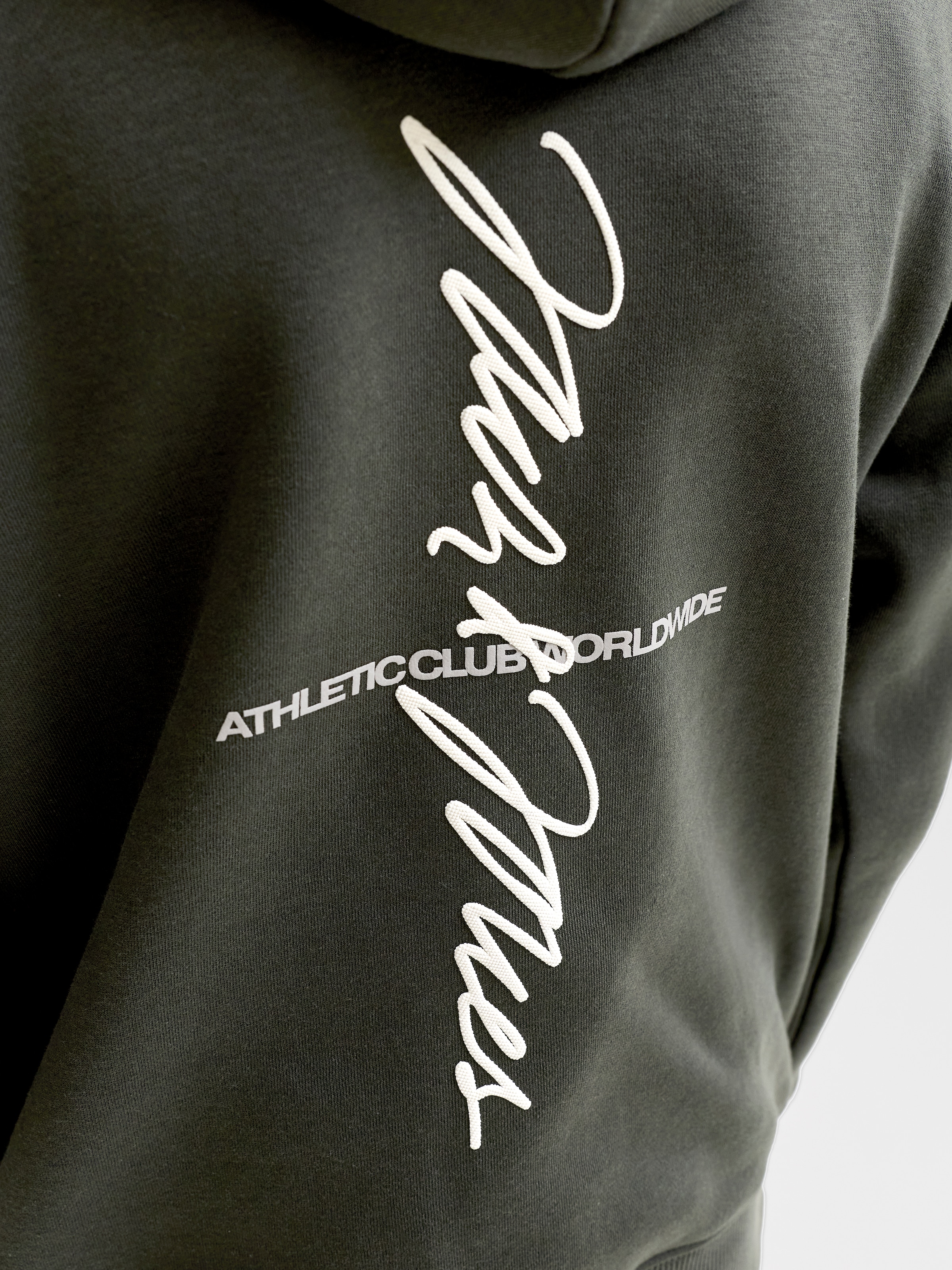 Jack & Jones Junior Kapuzensweatshirt »JCOCLUB BACK SCRIPT SWEAT HOOD SN JNR«, Baumwollmischung, locker geschnitten
