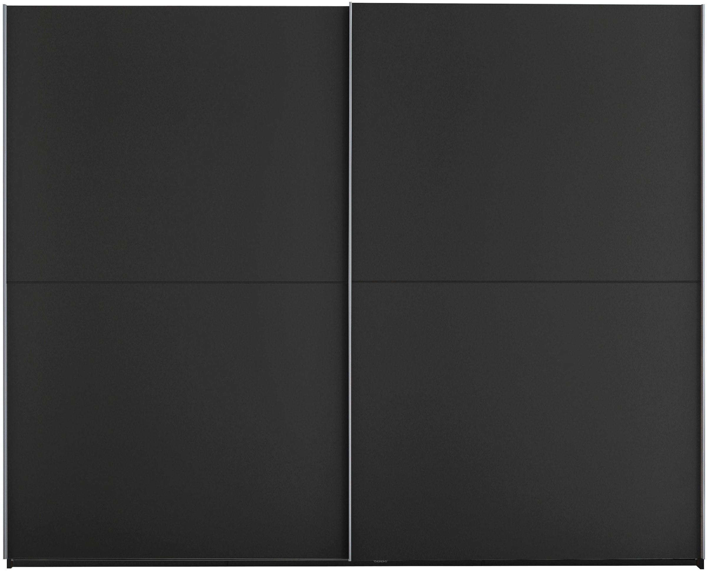 Schlafkontor Schwebetürenschrank »Mesio, 2-türiger Kleiderschrank, Schiebetürenschrank mit viel Stauraum« inklusive Hoteleinteilungen aussen und Einlegeböden oben