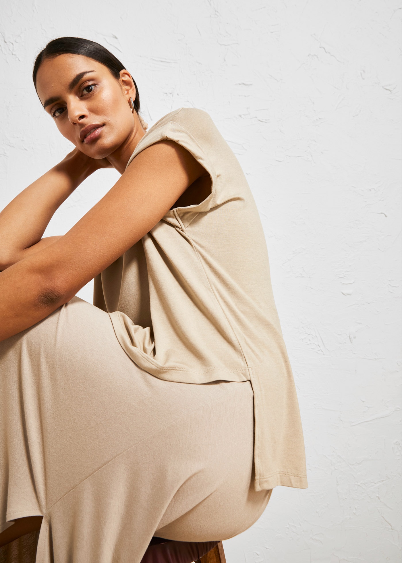 bonprix T-shirt oversize »Oversize-Shirt aus fliessender Viskose« oversize Passform, Kurzarm, für warme Tage, aus Viskose