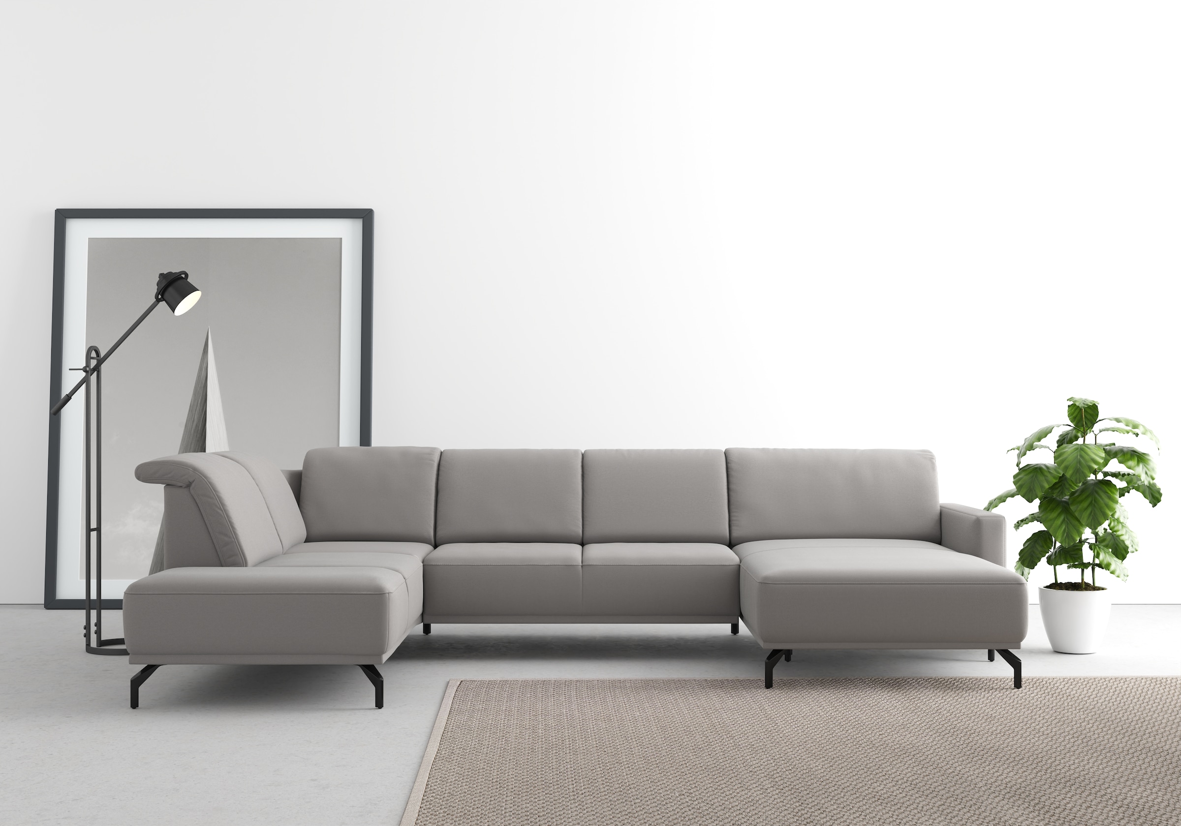 sit&more Paysage de salon »Bailando U-Form« wahlweise mit Kopfteilverstellung und Vorziehsitz, motorisch