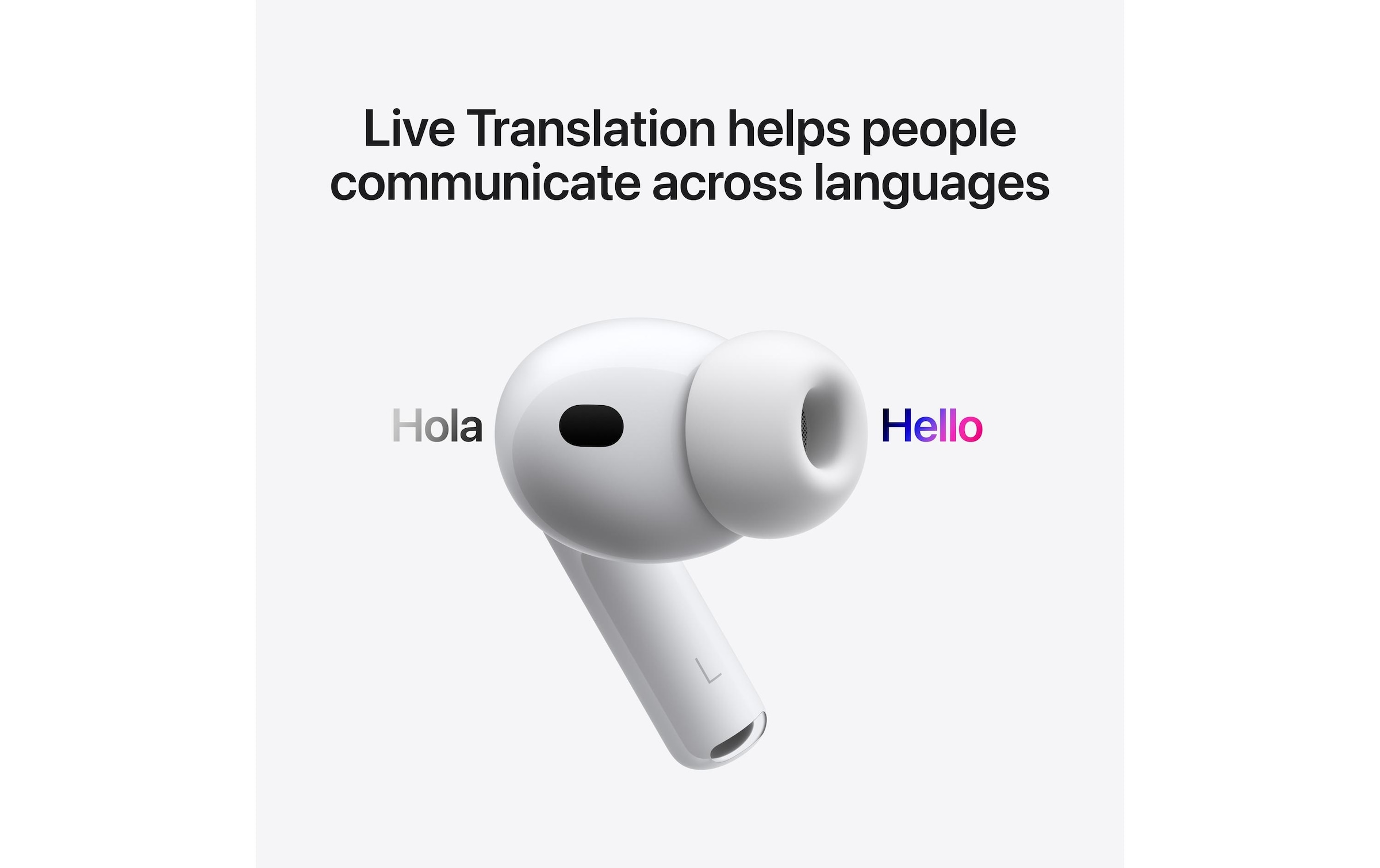 Apple In-Ear-Kopfhörer »True Wireless In-Ear-Kopfhörer AirPods Pro 3 USB-C« Geräuschunterdrückung, Touch-Steuerung an der Ohrmuschel, Mikrofon