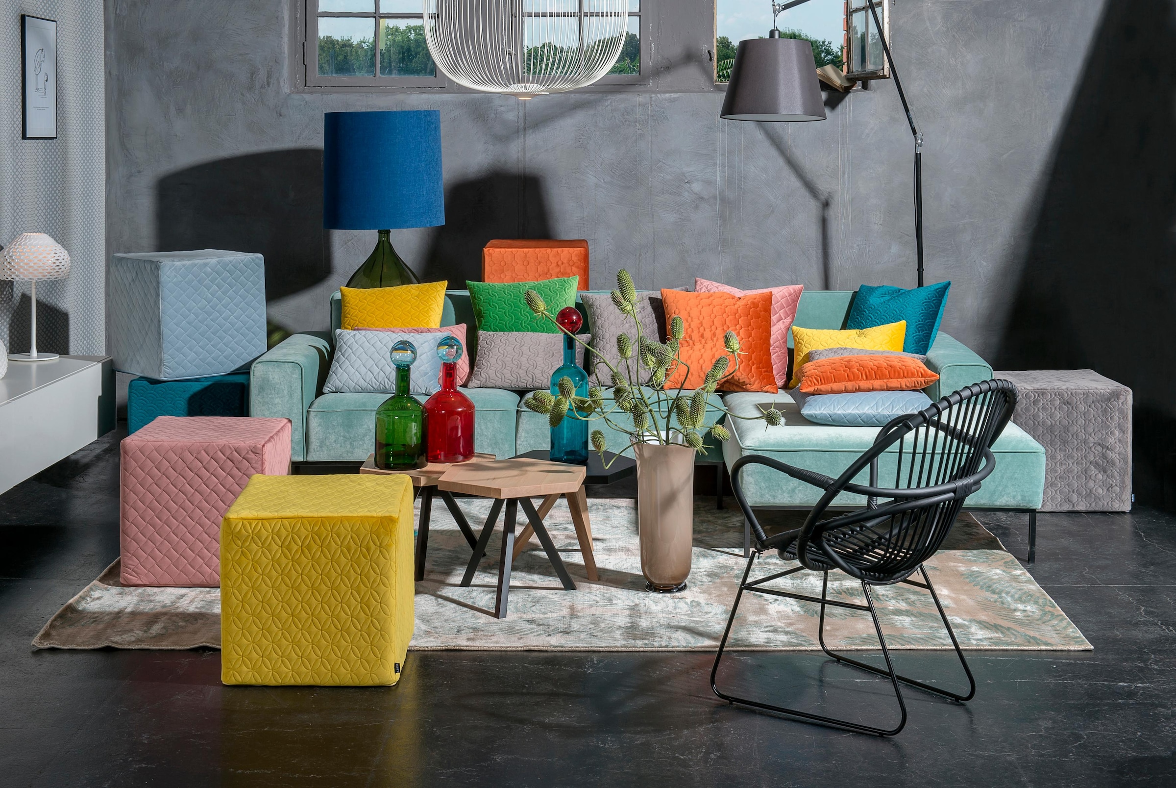 H.O.C.K. Coussin décoratif »Soft Nobile« mit gesteppten Mustern, Kissenhülle mit Füllung, 1 Stück