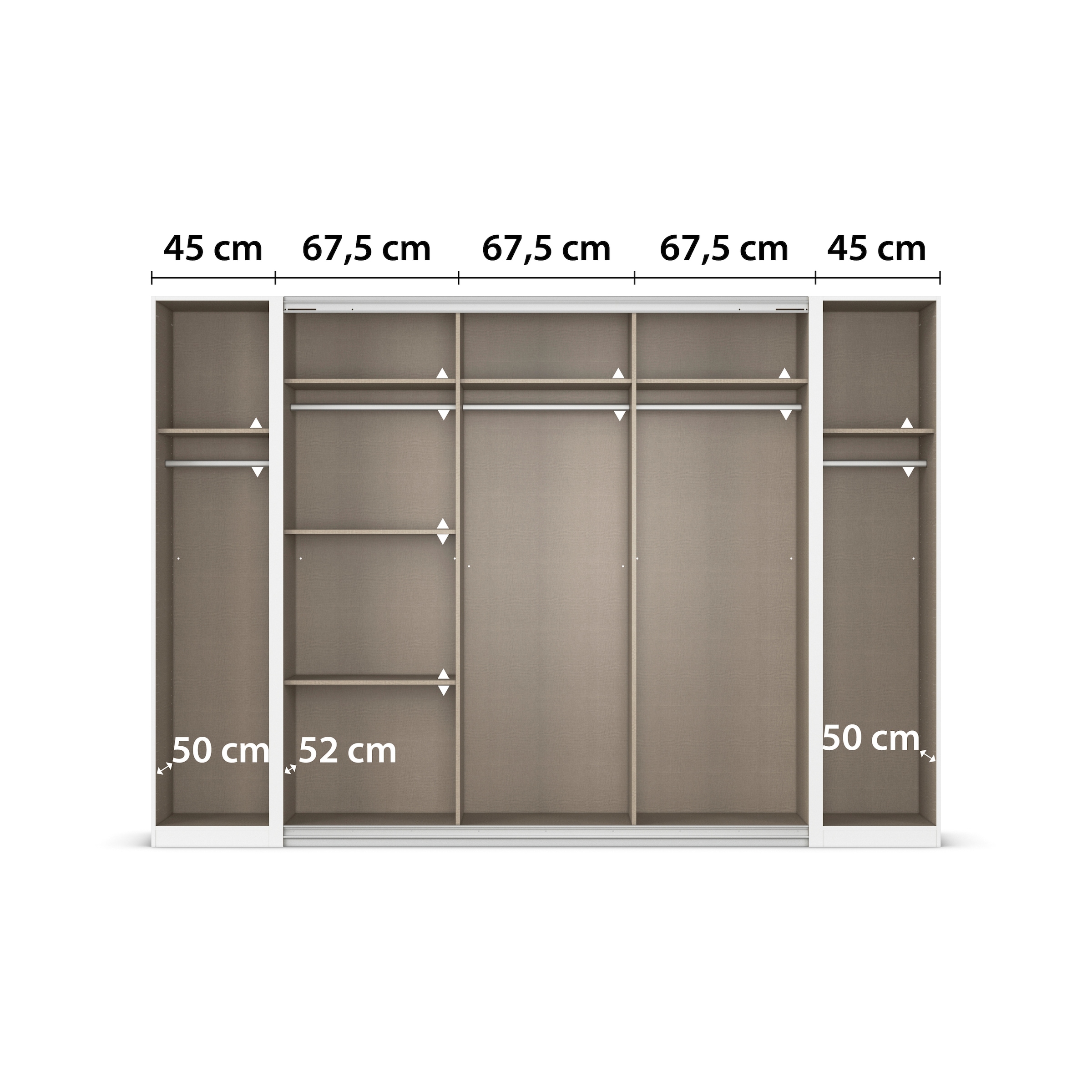 GOODproduct Schwebetürenschrank »Dreh-/Schwebetürenschrank Kleiderschrank Familie, Agordo« im angesagten Mix aus Dreh- und Schwebetüren,  B/H/T 301x210X62cm viele Farben verfügbar TOPSELLER Made in GERMANY