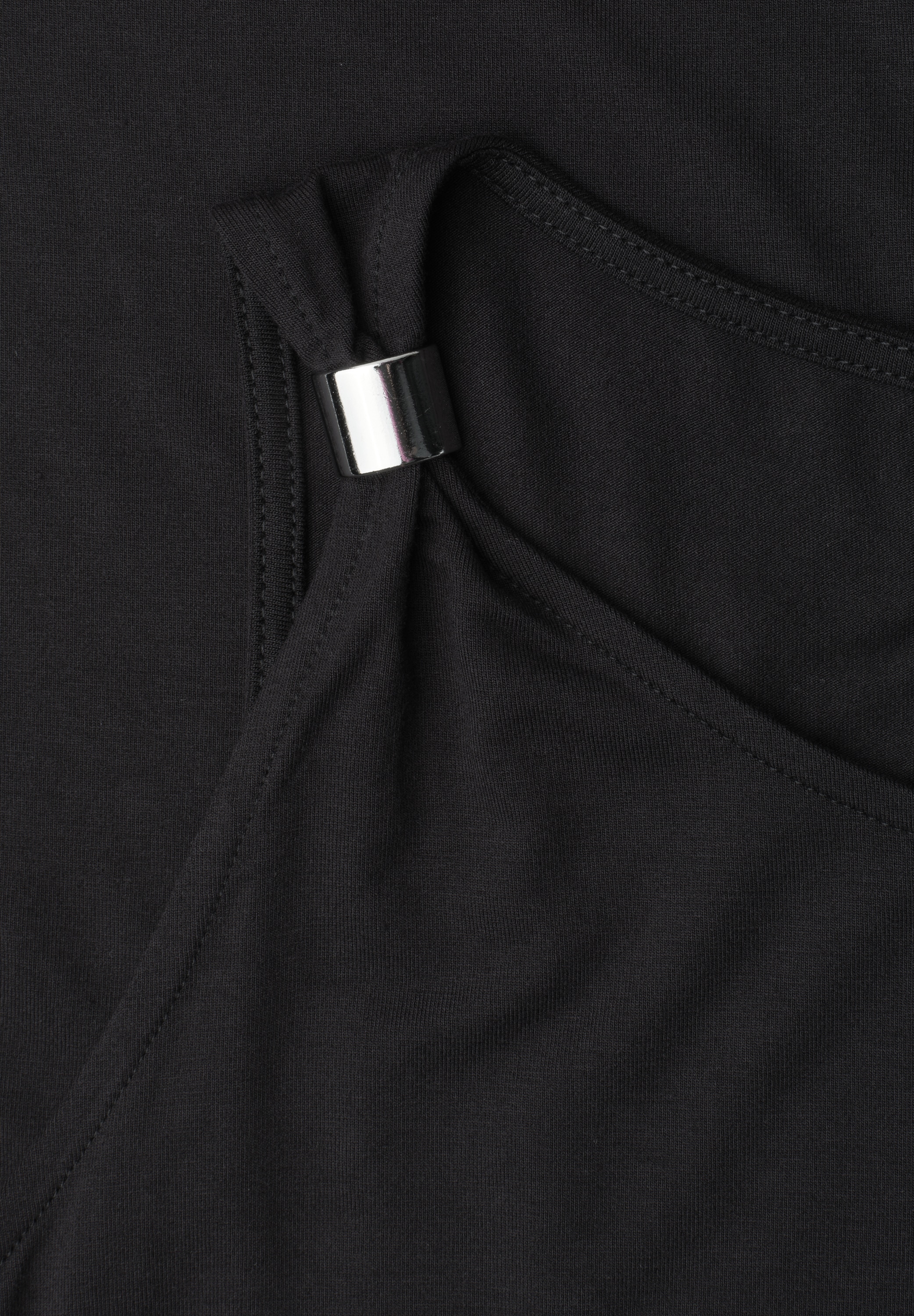 STREET ONE Robe t-shirt Sans poches Sommerkleid mit Schnallendetail/Viskose-Stretch