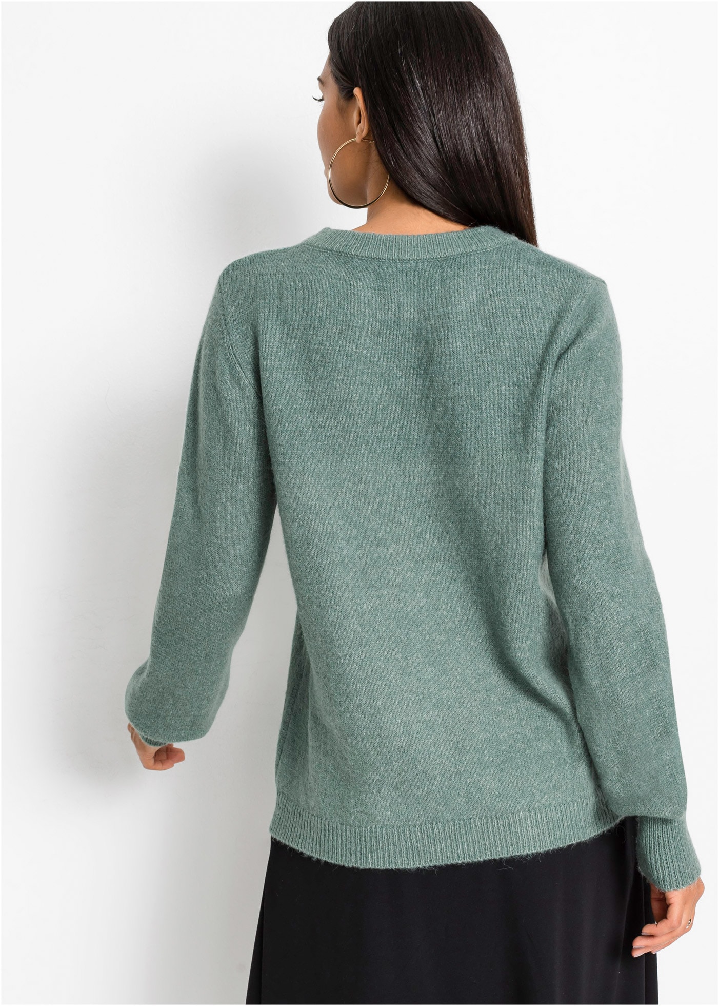 bonprix Pull en tricot aus Polyacryl, Polyester, Polyamid und Elasthan, lockere Passform