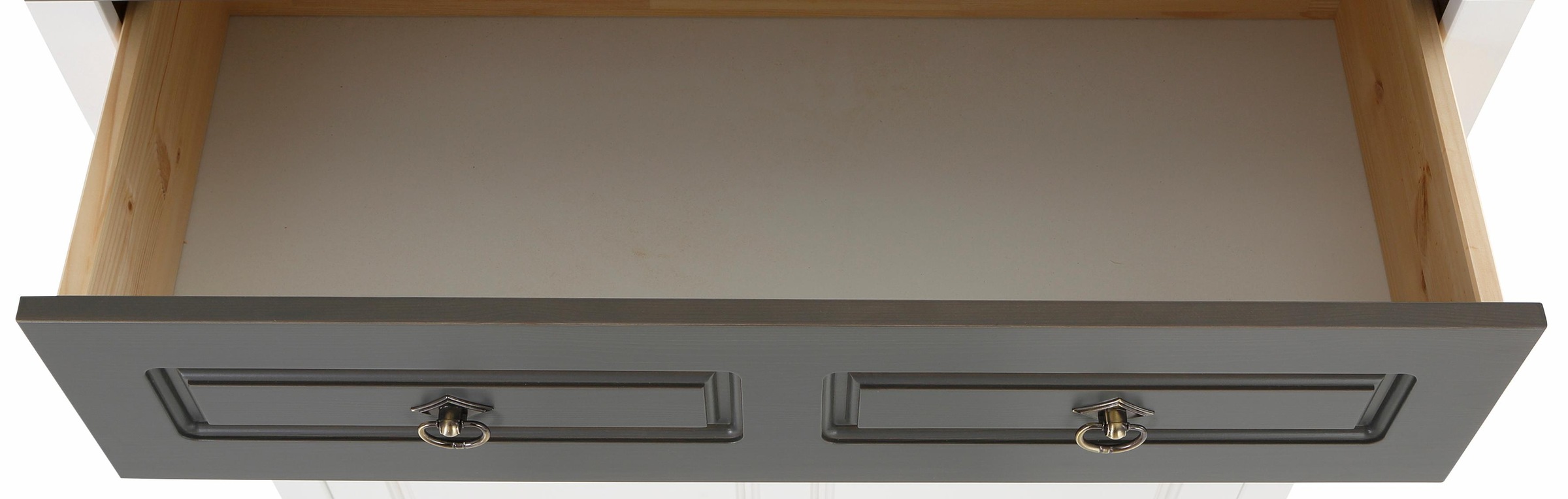 GOODproduct Armoire à chaussures »Basilico« aus massiver Kiefer, FSC®, Breite 90 cm, mit Schublade, Kassettenoptik