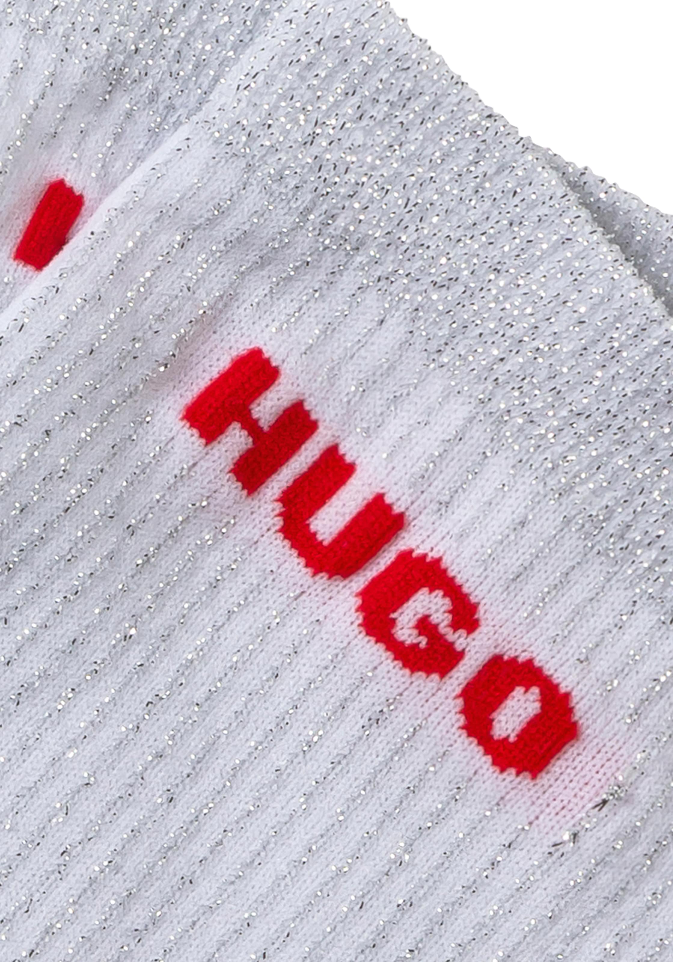 HUGO Underwear Freizeitsocken »2P QS RIB LUREX PA W« Packung, 2 Stk. tlg. mit glänzenden Fäden