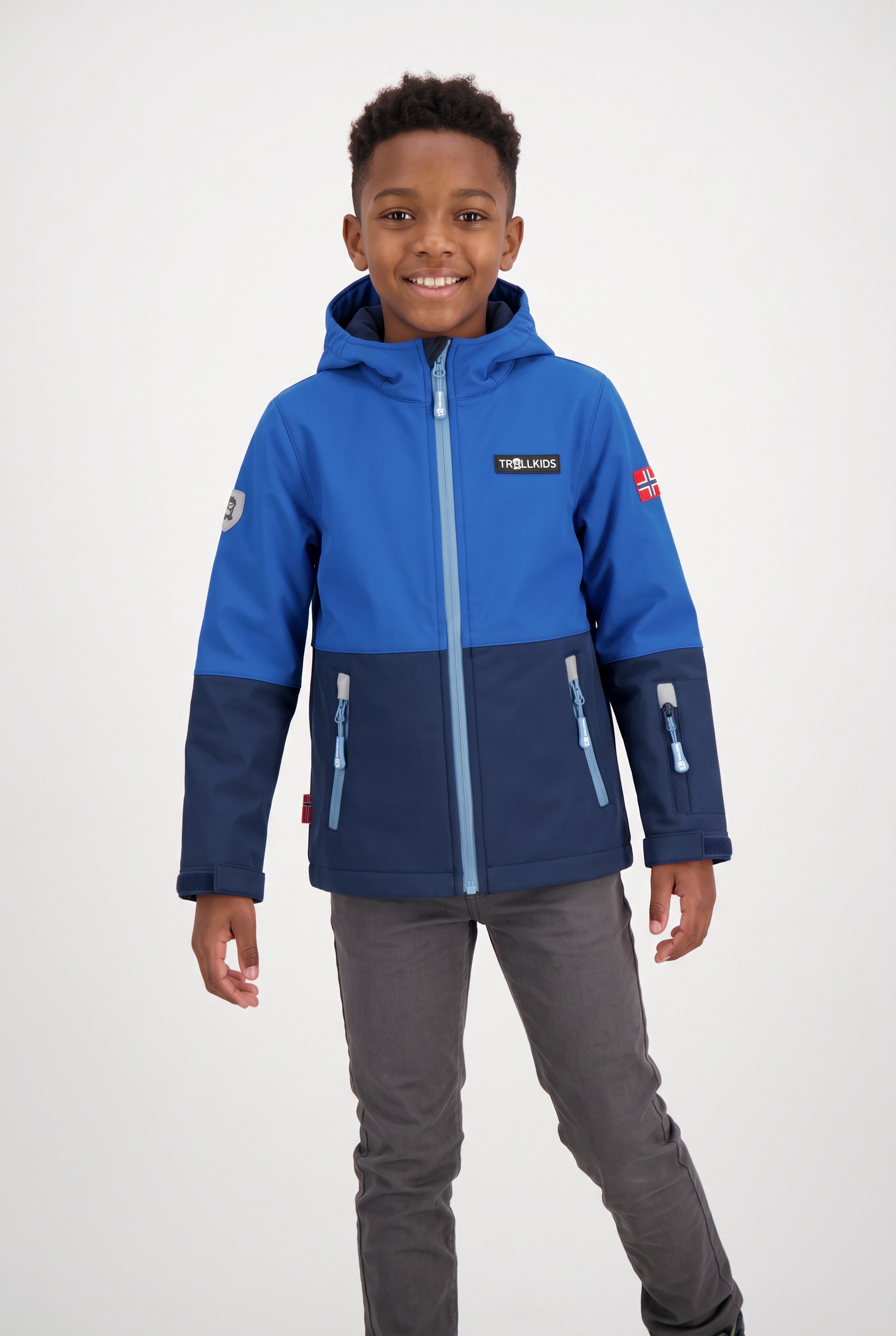 TROLLKIDS Veste softshell »Kids Skjorta Jacket« veste softshell sportive, en polyester, déperlante, coupe-vent
