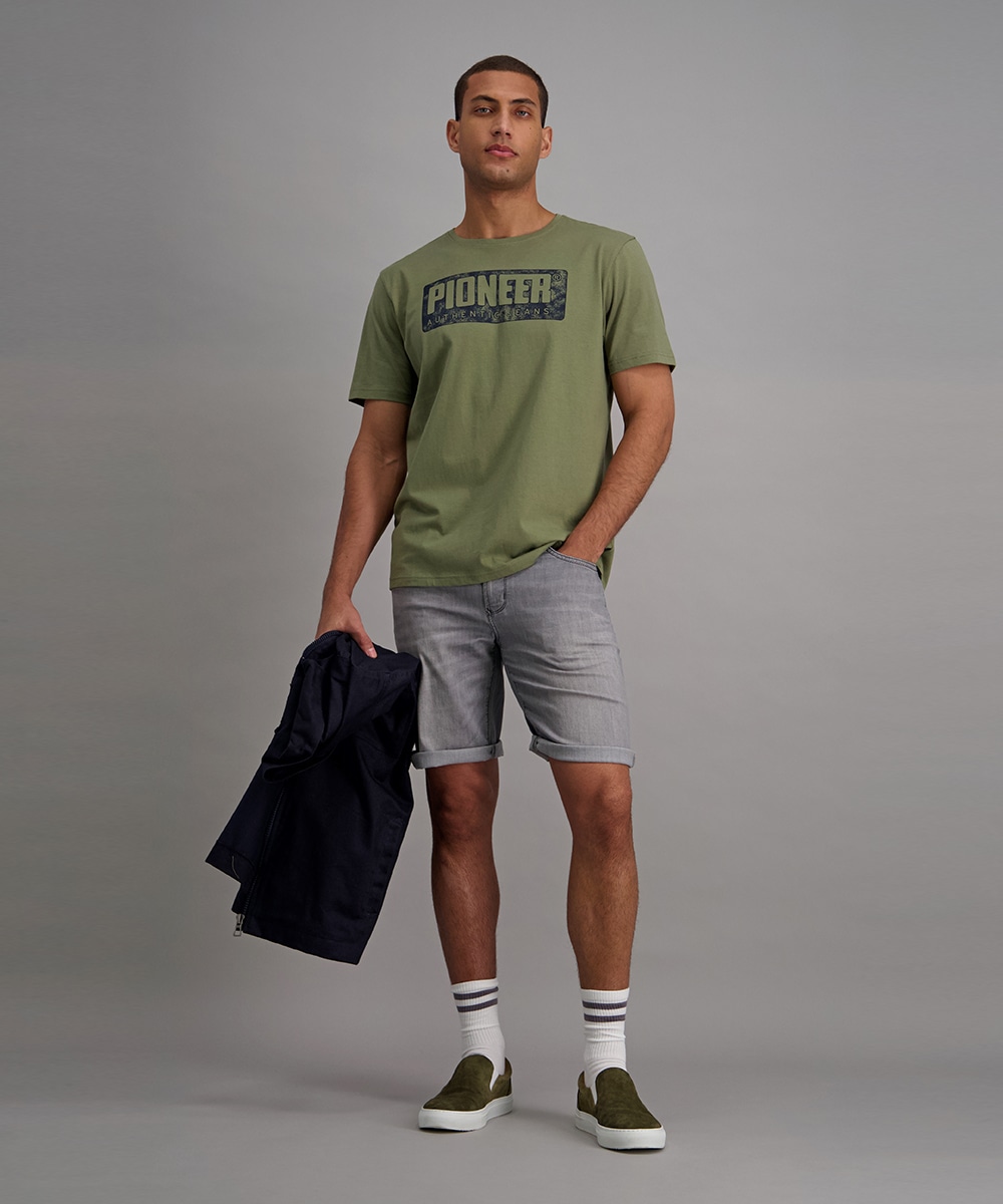 Pioneer Authentic Jeans T-Shirt mit Logo Print