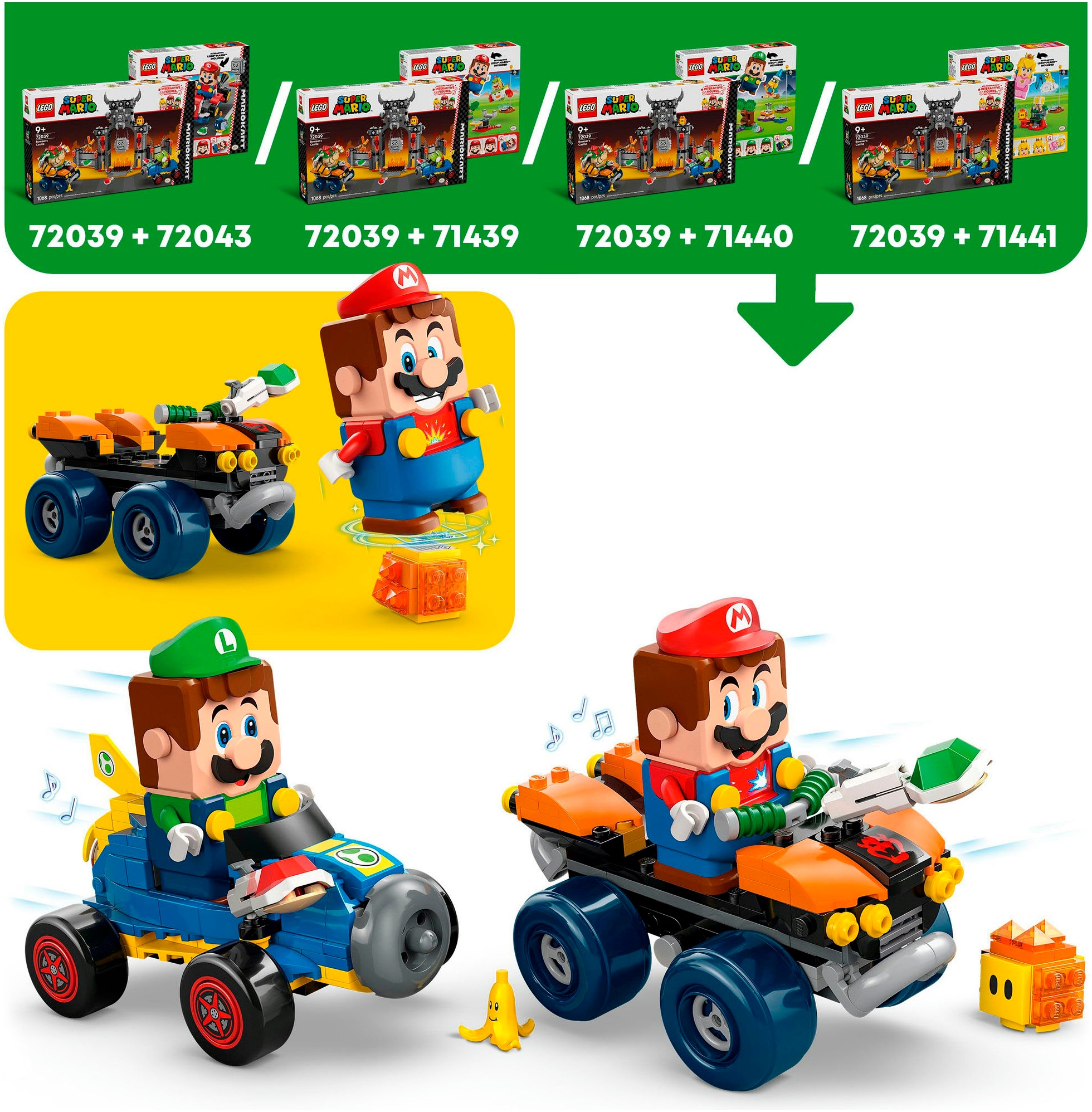 LEGO® Konstruktionsspielsteine »Mario Kart – Bowsers Festung (72039), LEGO Super Mario« Made in Europe
