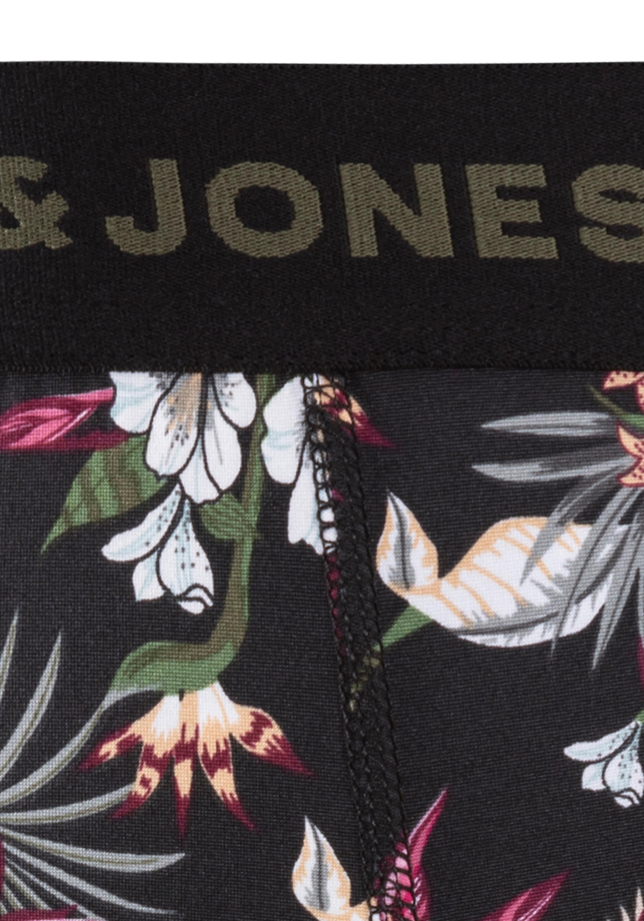 Jack & Jones Funktionsboxer »JACFLOWER aus Microfaserqualität und schnelltrocknendem Material« Packung, 3 Stk. unifarben mit Farbeinsatz, modisch, eng anliegend, Microfaser