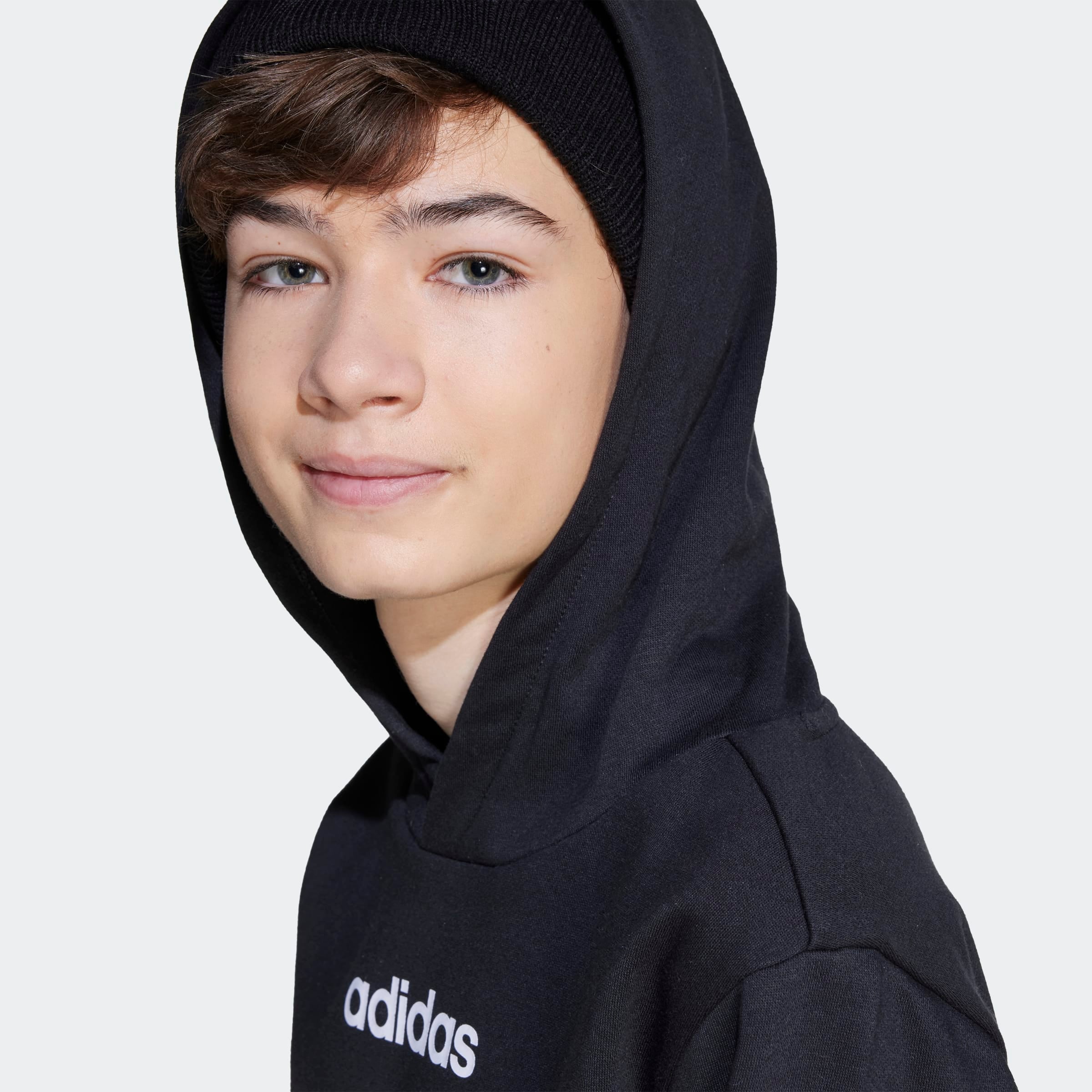 adidas Sportswear Sweat à capuche »ESSENTIALS KIDS HOODIE«, pour enfants, avec capuche, sans fermeture, longueur normale
