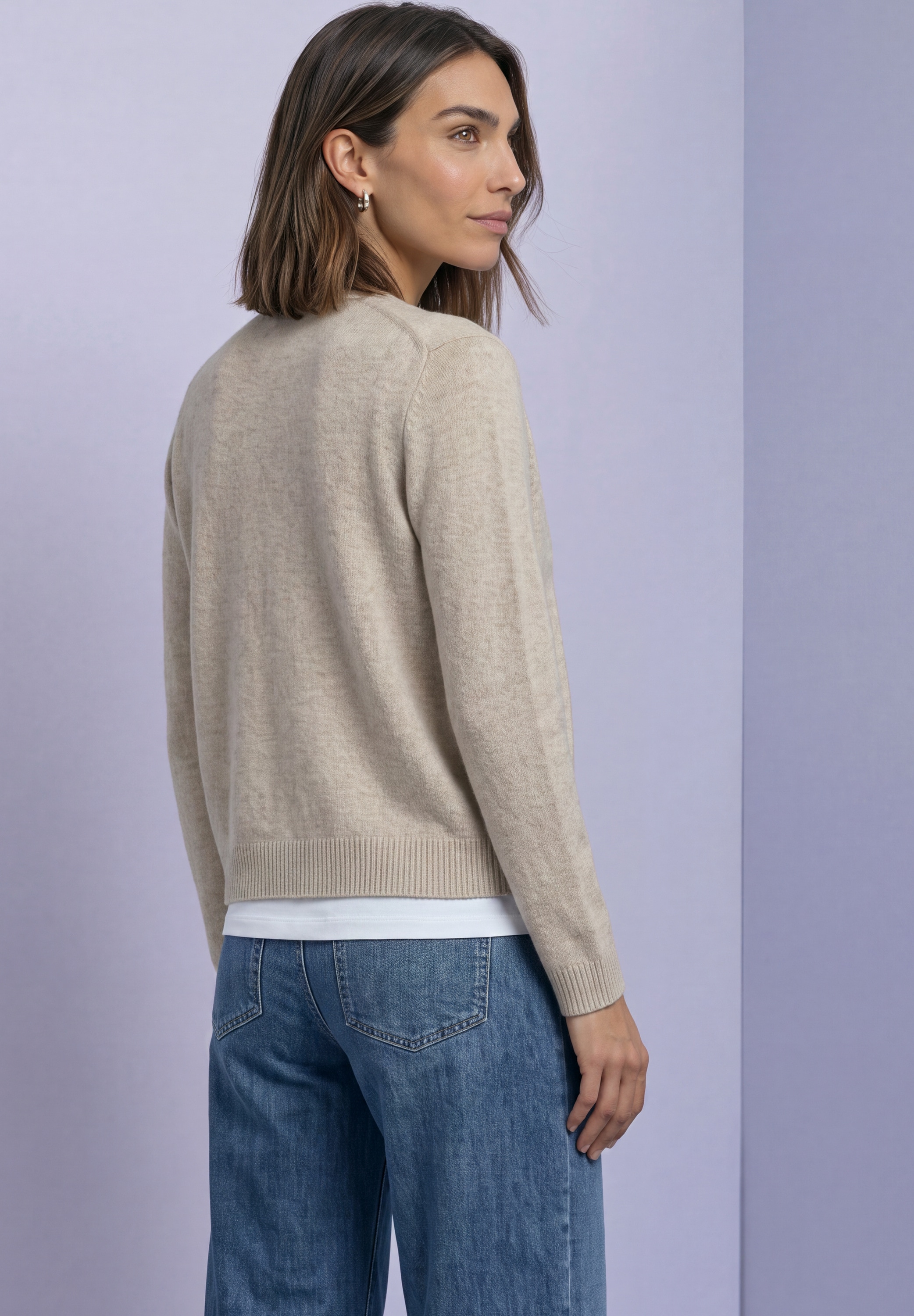 STREET ONE Cardigan avec col en V et patte de boutonnage