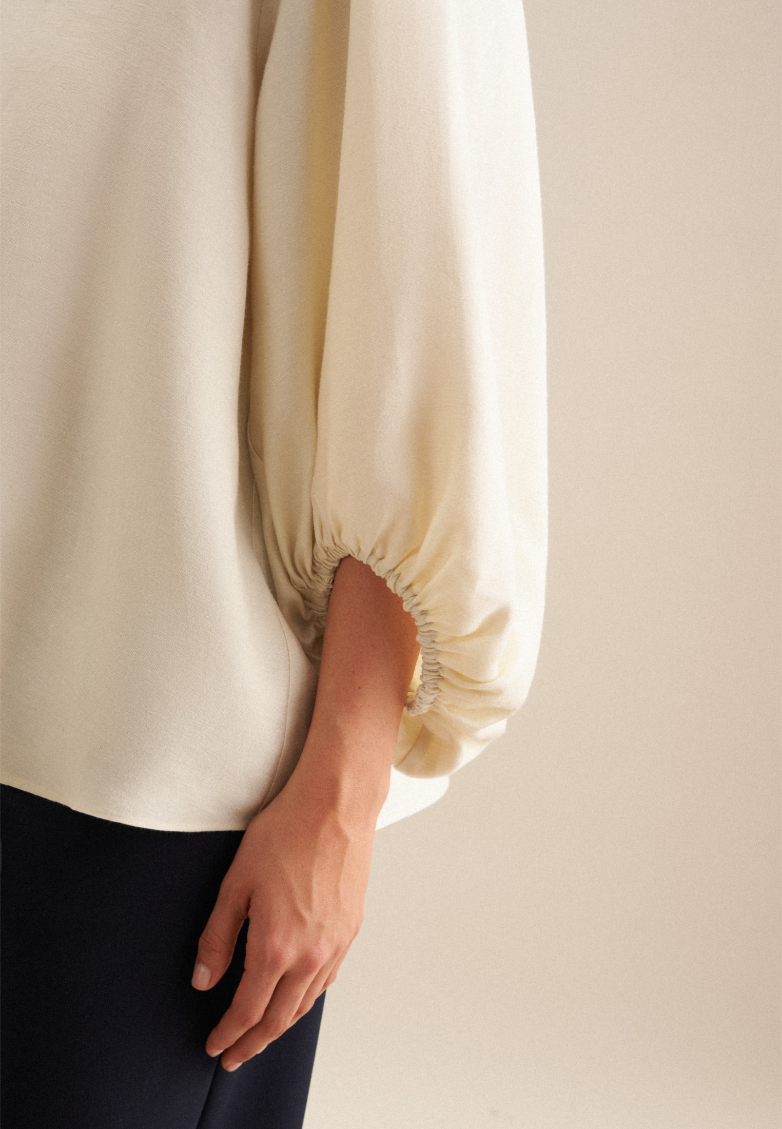 seidensticker Chemisier à chemise »Schwarze Rose« 3/4 V-Neck Uni