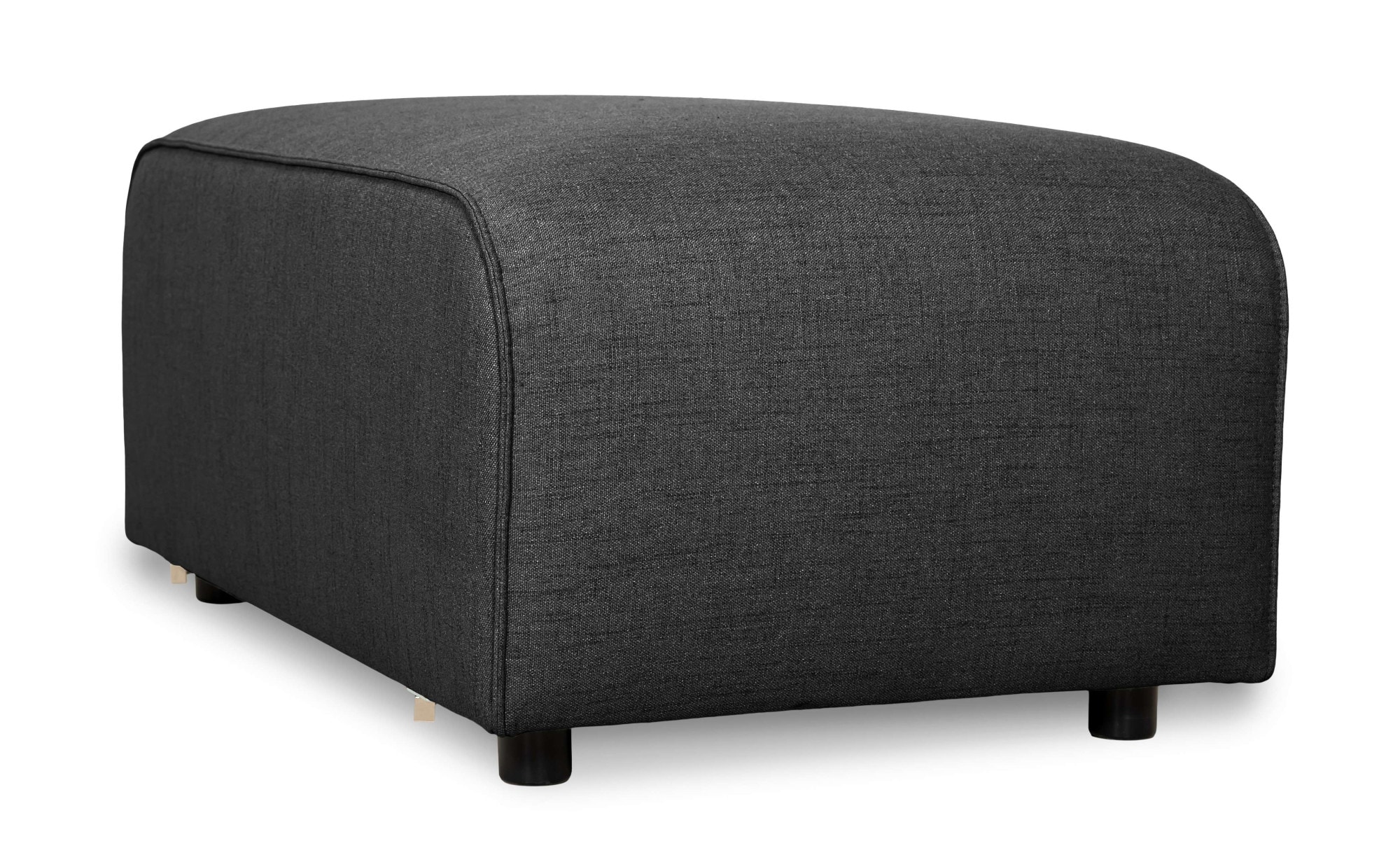 GOODproduct Tabouret rembourré »Naddine« 60x96 cm, tissu structuré effet mélange, avec suspension ondulée