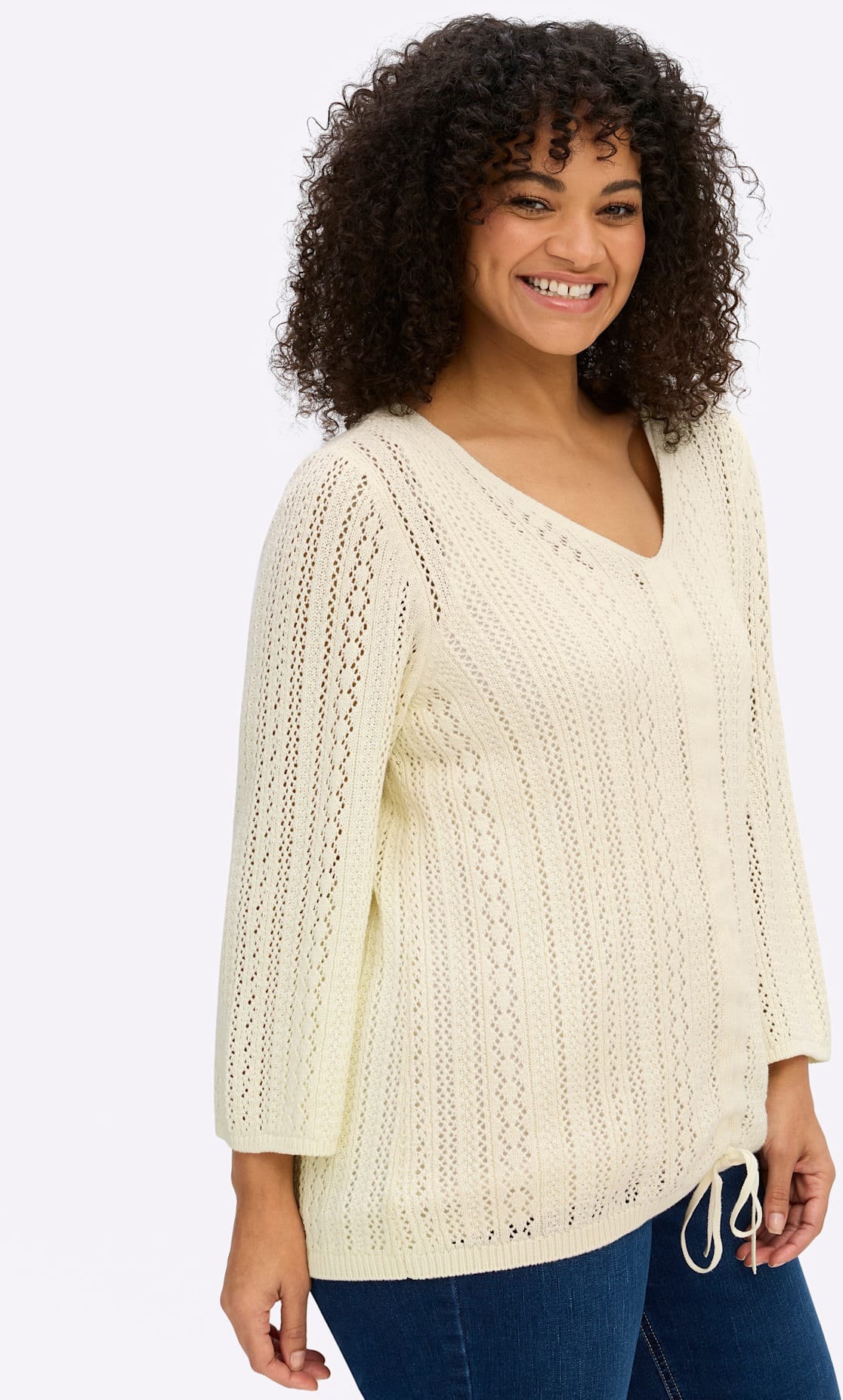 Sheego Pull en tricot »3/4-Arm-Pullover«