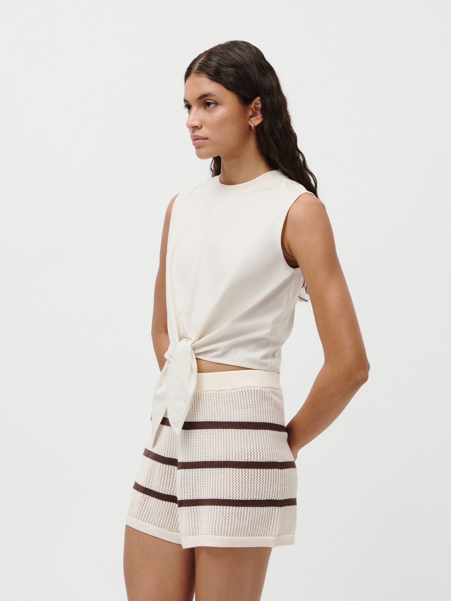 LeGer Haut de chemise »Tabea, LeGer by Lena Gercke« mit Knoten-Details vorne, normale Passform