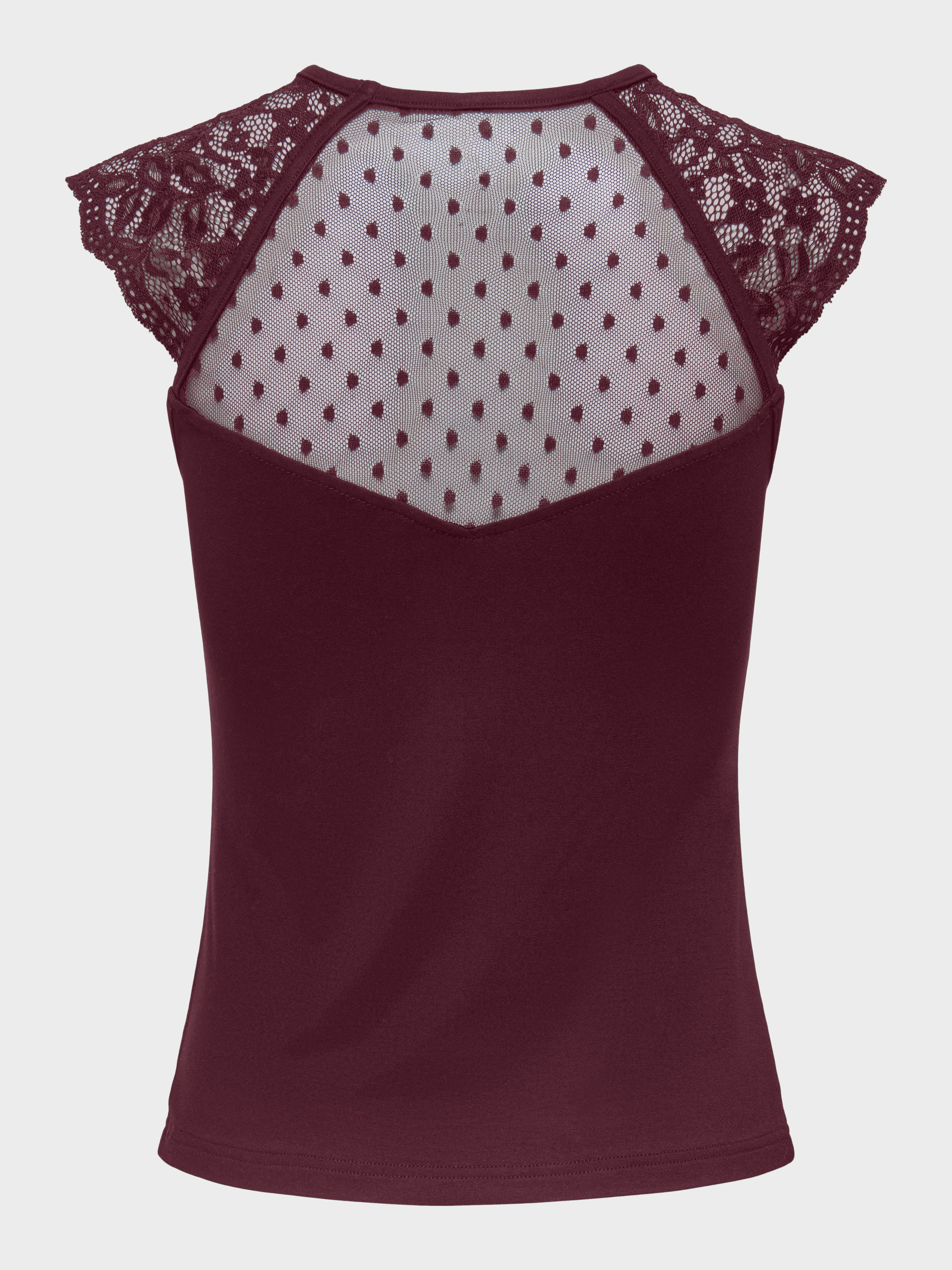 ONLY Chemise en dentelle »ONLEMILIE S/L DETAIL TOP CS JRS« Viskosemischung, regular fit
