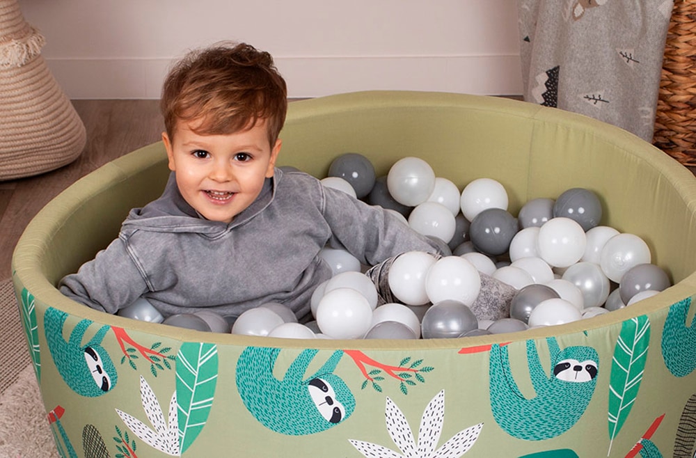 Knorrtoys® Bällebad »Soft, Faultier« Mit 150 Bällen grey/white/transparent, Made in Europe