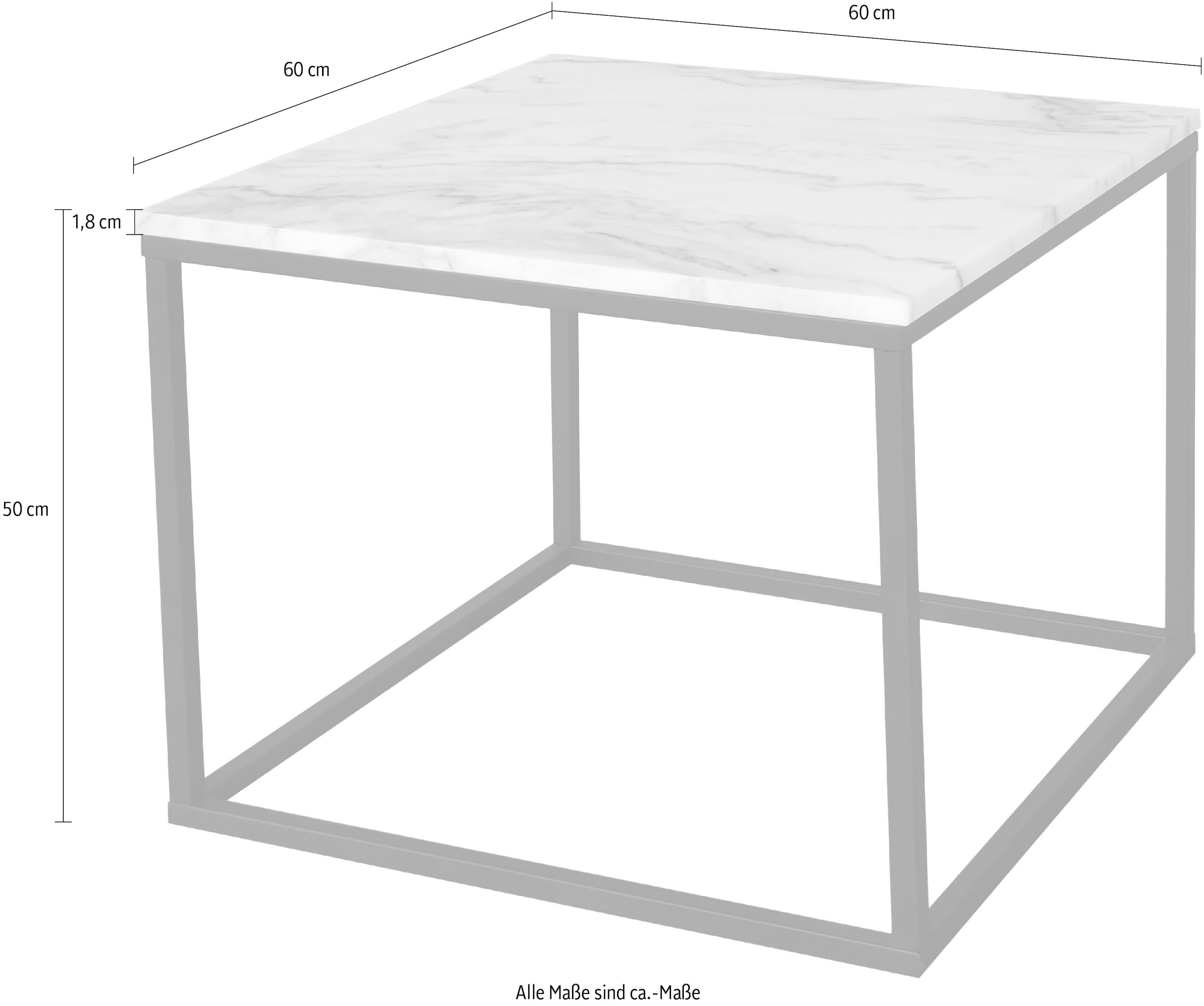 SIT Table basse table en marbre, carrée