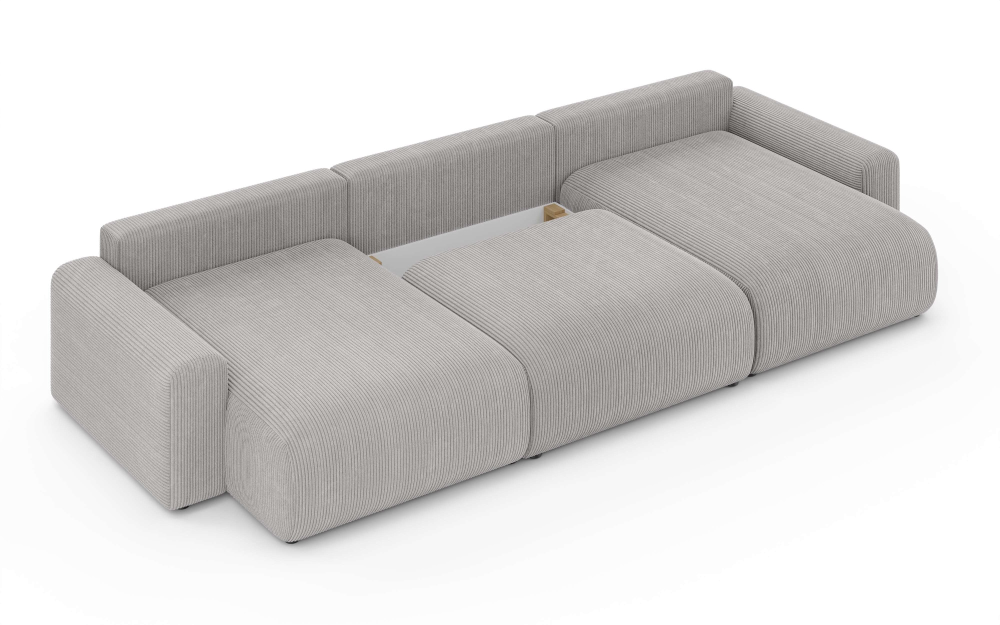 Home affaire Paysage de salon »LAKESIDE mit Bettfunktion und Bettkasten, Masse B/T/H: 332,5/142/84 cm« U‑Form mit vielen Kissen und Wellenunterfederung