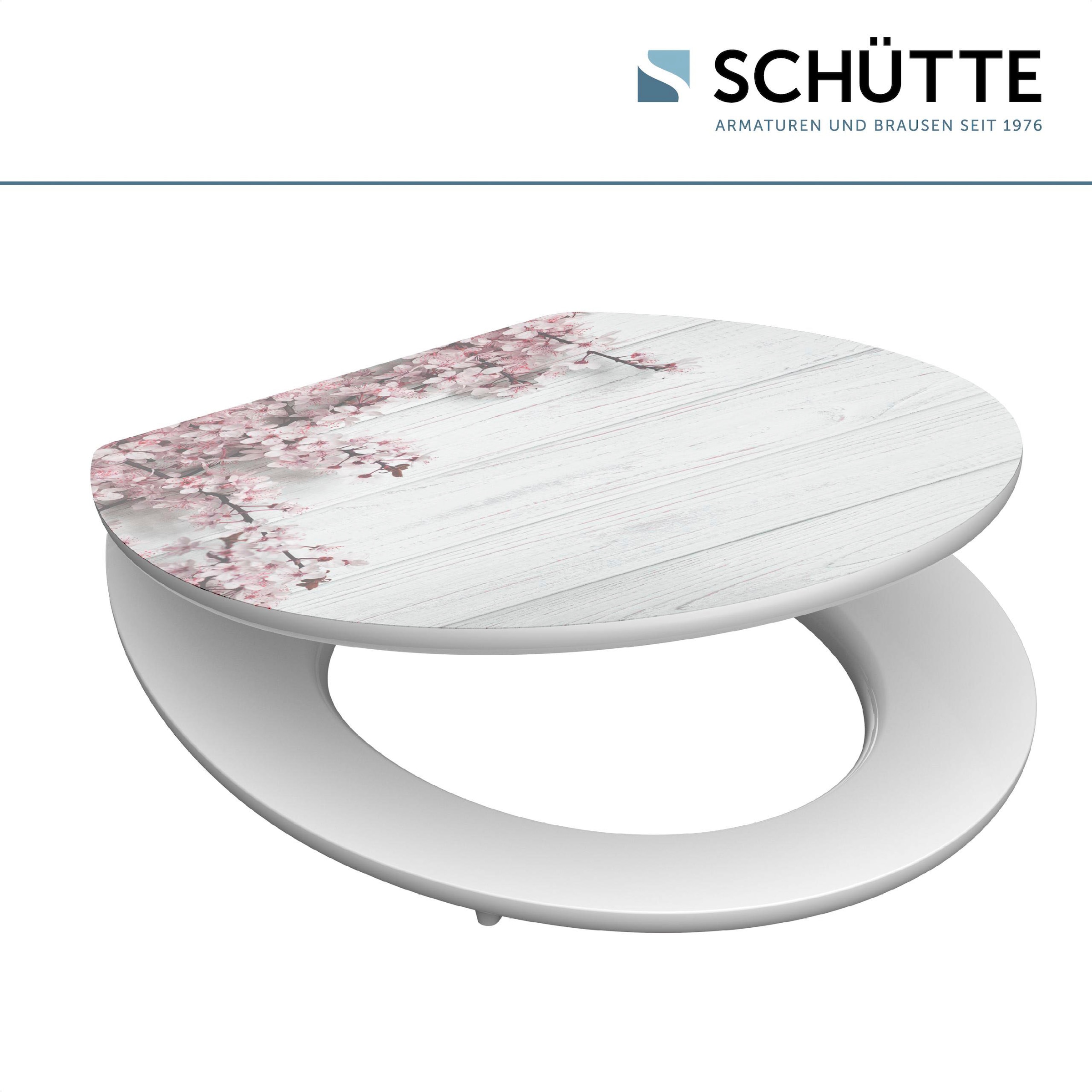 Schütte WC-Sitz »Flowers&Wood« High Gloss mit MDF Holzkern, mit Absenkautomatik