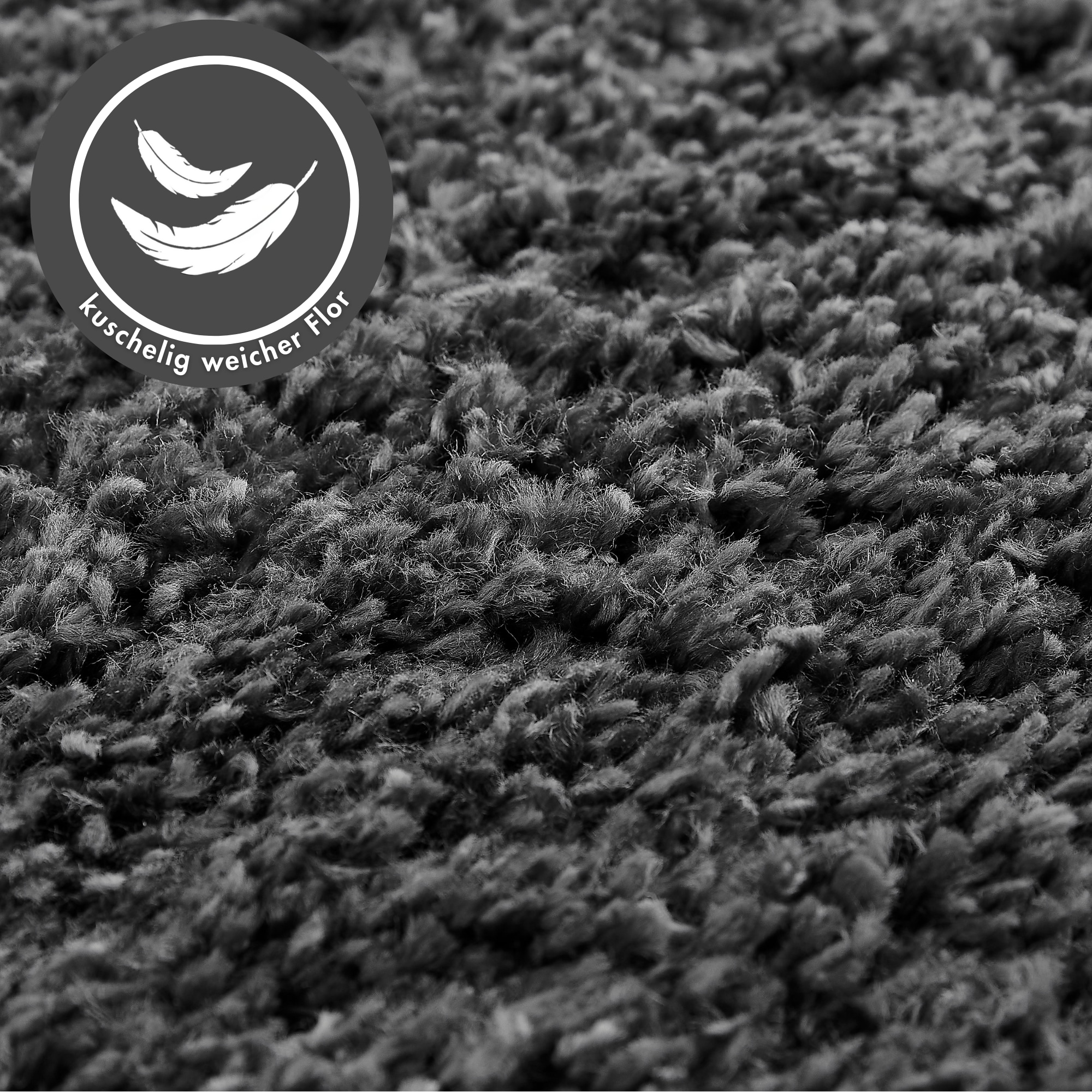 GOODproduct Hochflor-Teppich »Canberra« rechteckig 40 mm Höhe Uni Farben, weich & kuschelig, Wohnzimmer, Schlafzimmer